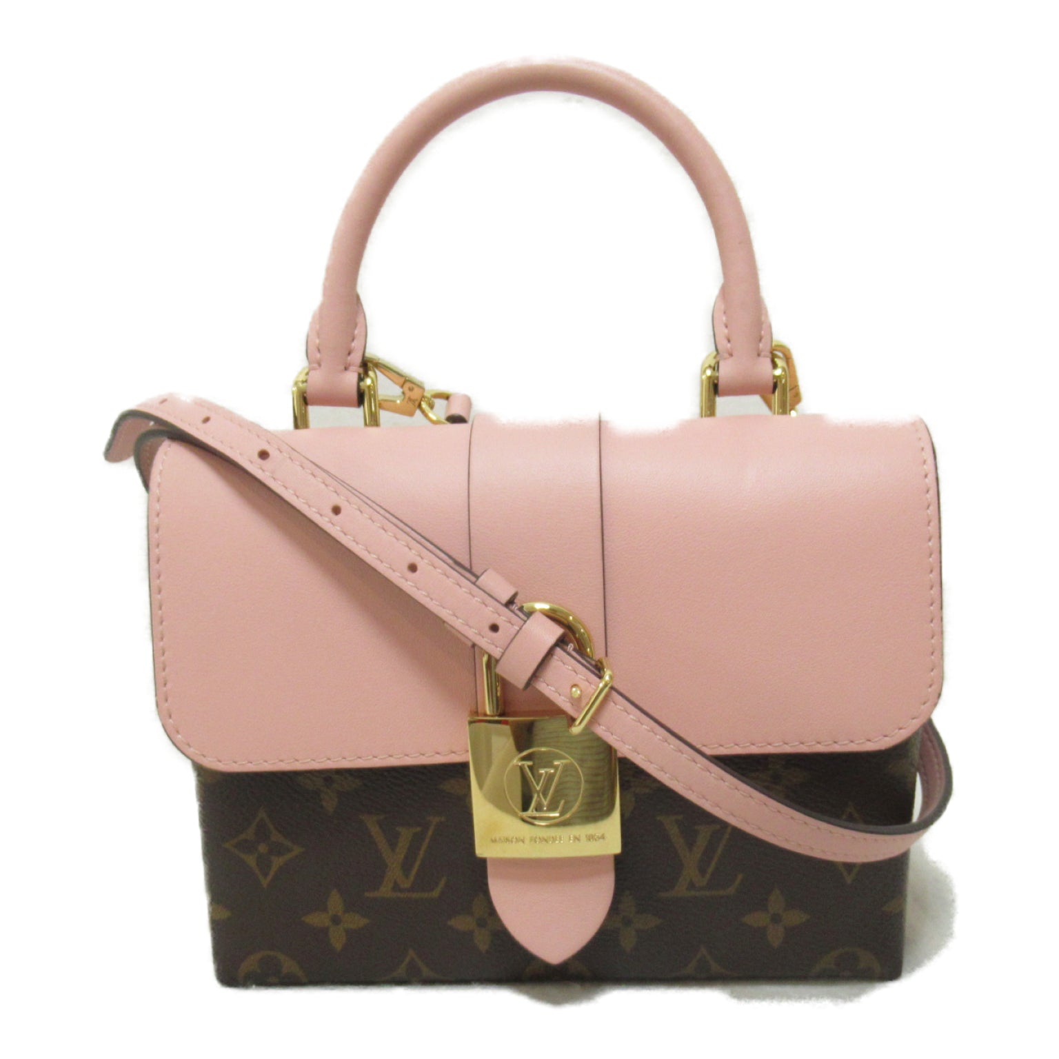 LOUIS VUITTON Monogram Locky BB 2 Way Bag金扣手挽肩背兩用袋啡色