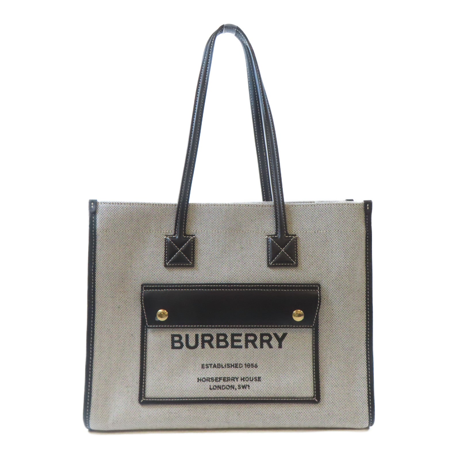 137624◇美品 BURBERRY burberrys バーバリー チェック柄 セカンドバッグ クラッチバッグ キャンバス レザー ベージュ  ブラウン/ B｜バーバリー