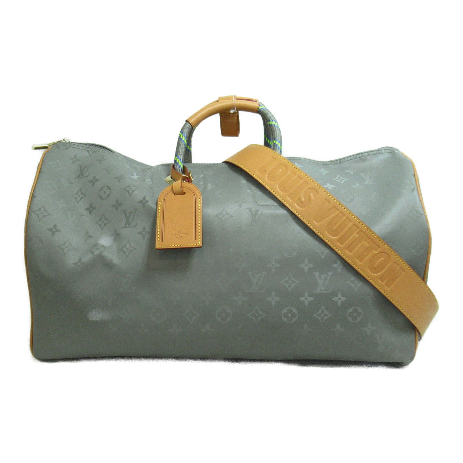 LOUIS VUITTON Monogram Titanium Keepall 50 Bandoulie Brand Off Hong Kong Online Store