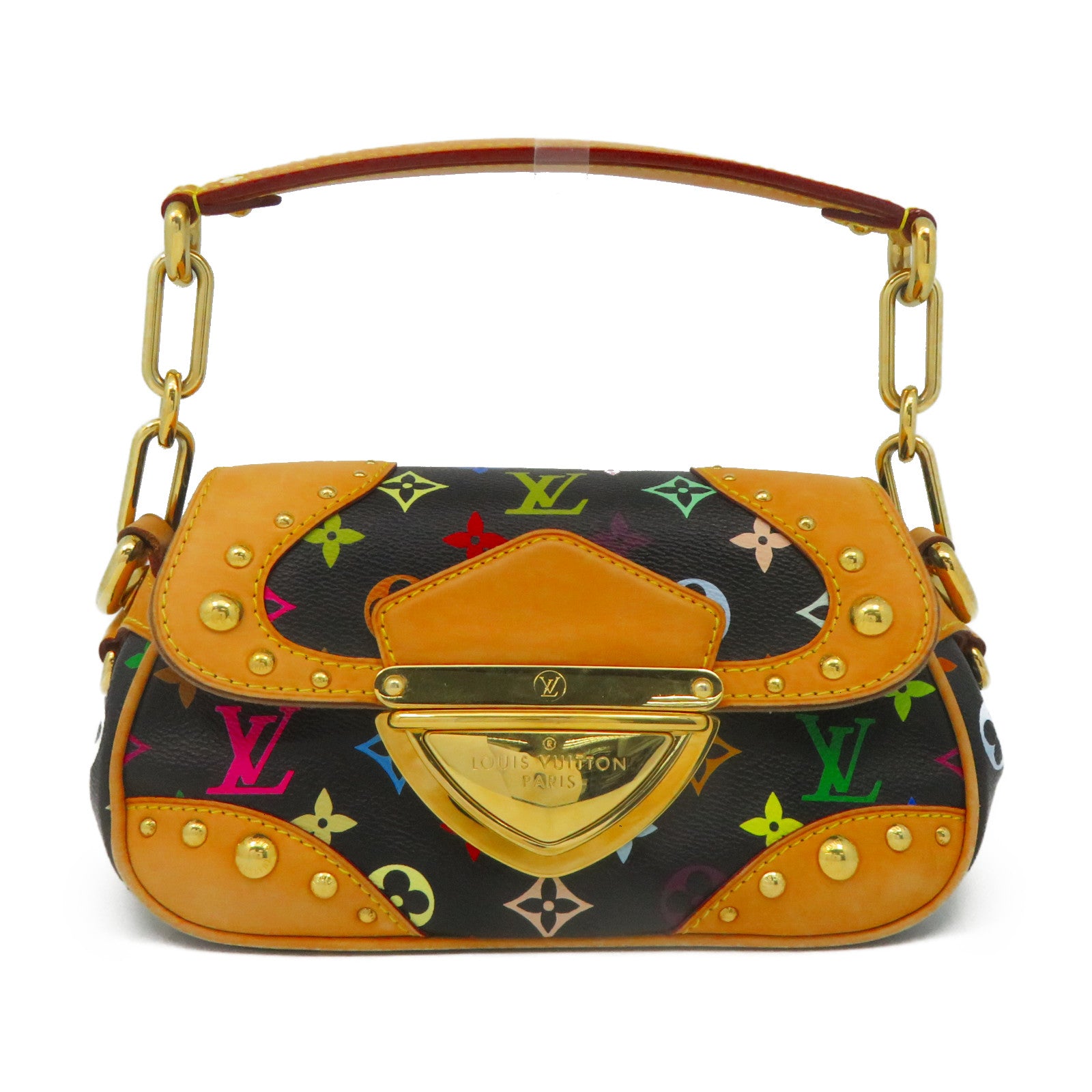 LOUIS VUITTON 【激減優惠】Monogram Multicolore Marilyn金扣肩背袋黑色