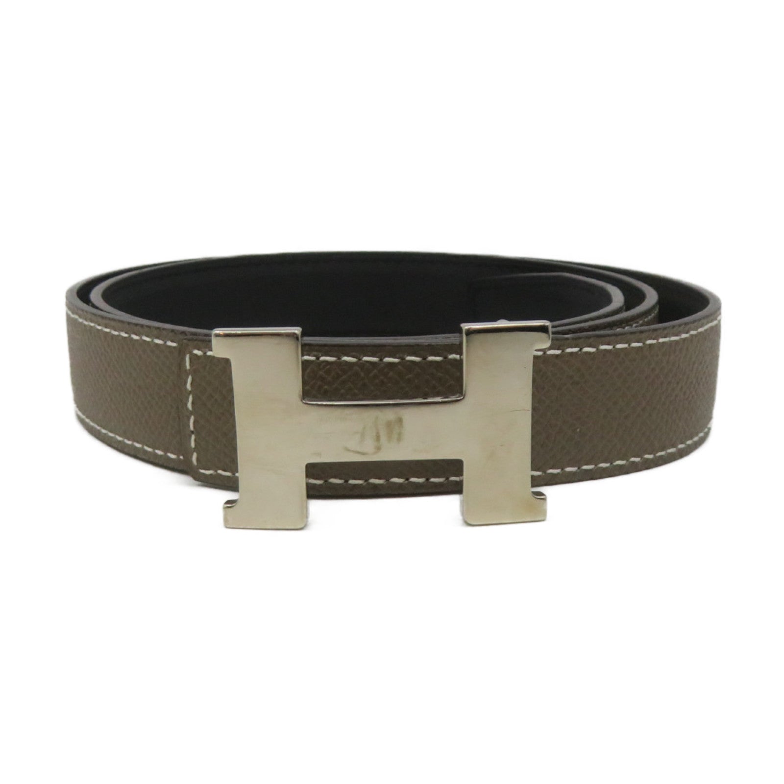 Premium Calf leather belt handcrafted, Blue Epsom-Togo Leather Belt LB088
