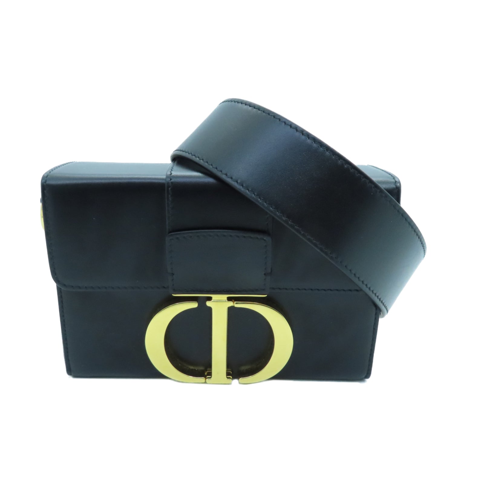 Dior 30 Montaigne Box Leather Shoulder Bag