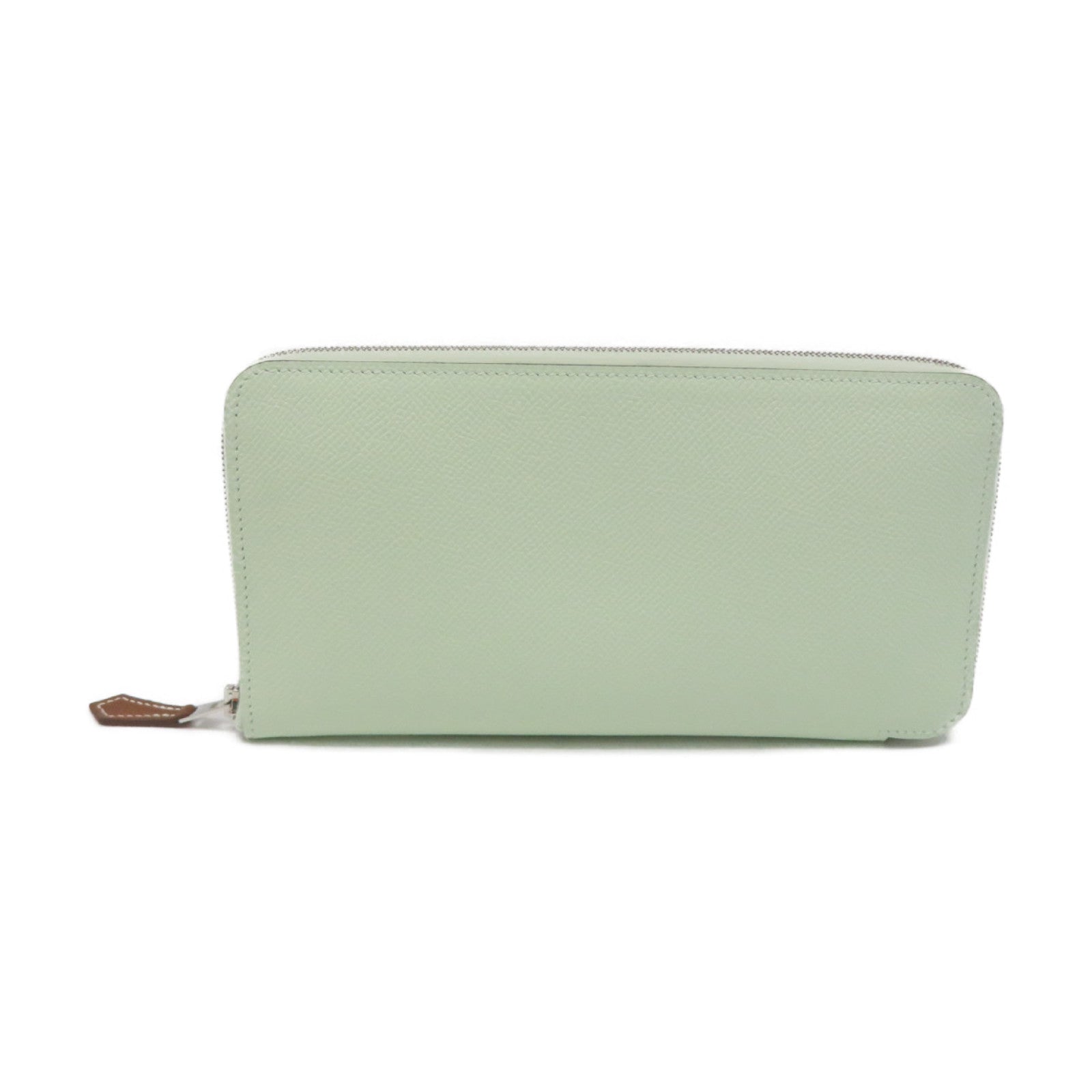 Hermes Kelly pochette Vert fizz Swift leather Silver hardware