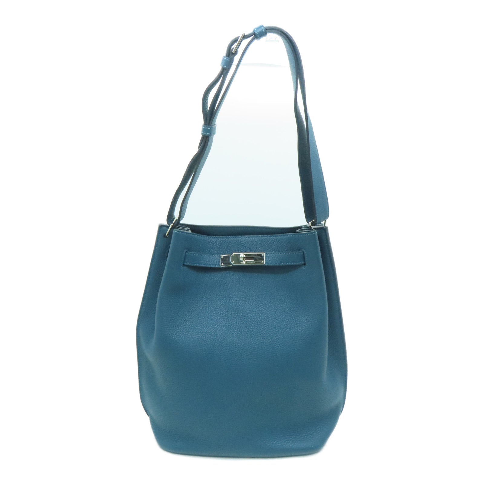 Hermes Blue Leather Small So Kelly 22