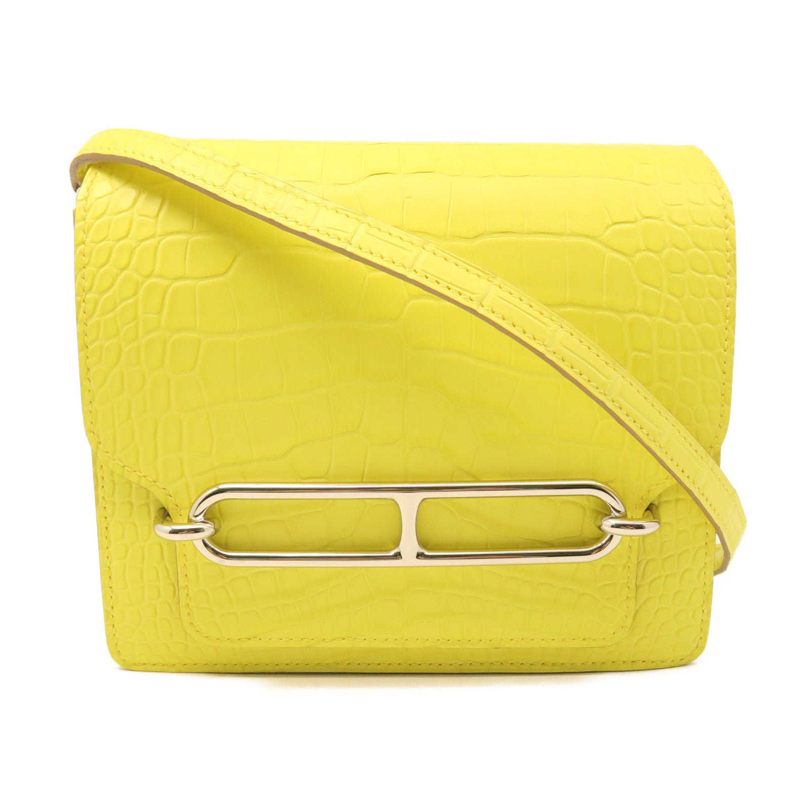 Yellow crocodile sale bag