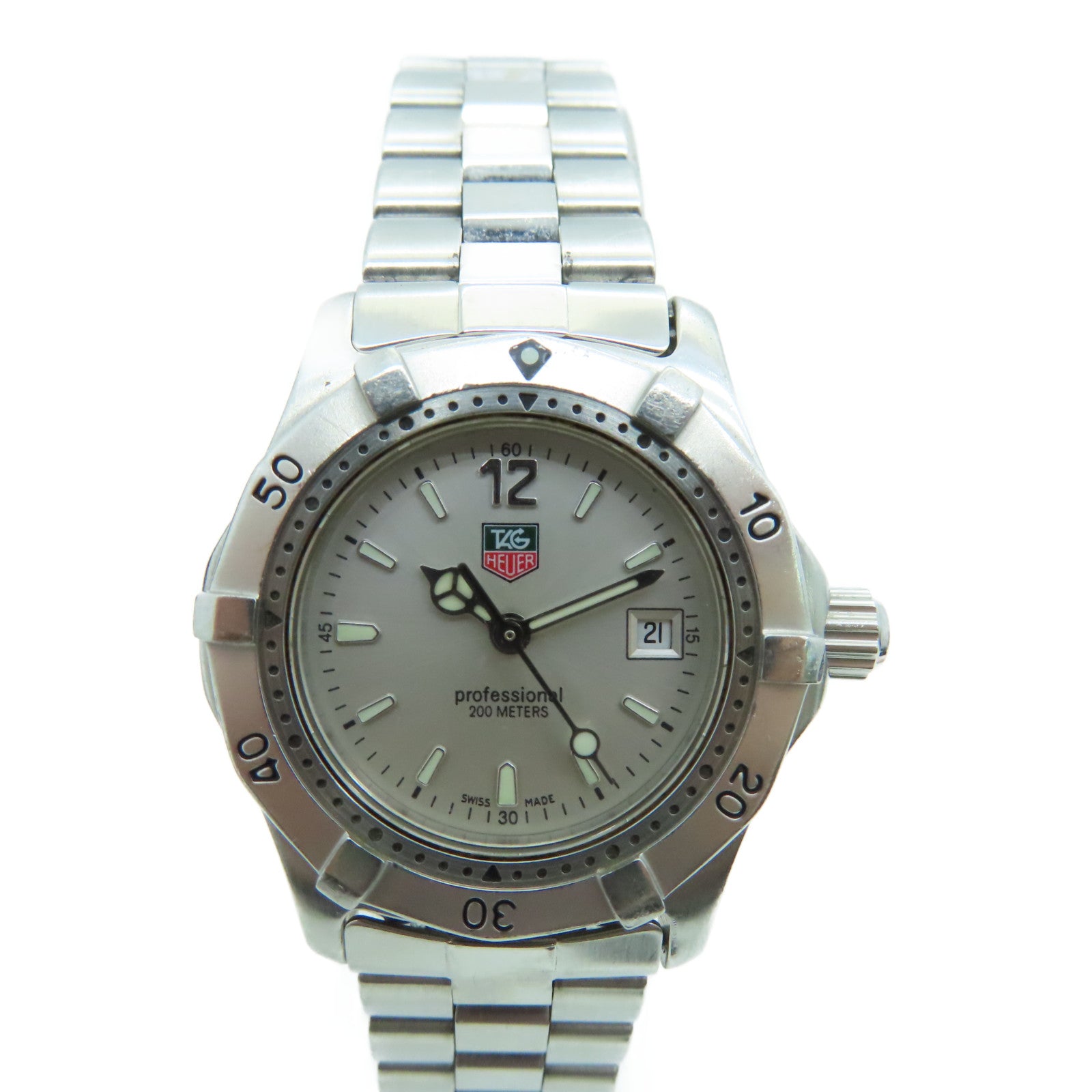 TAG HEUER Professional 28mm Stainless Steel Watch Quartz Movement Silver