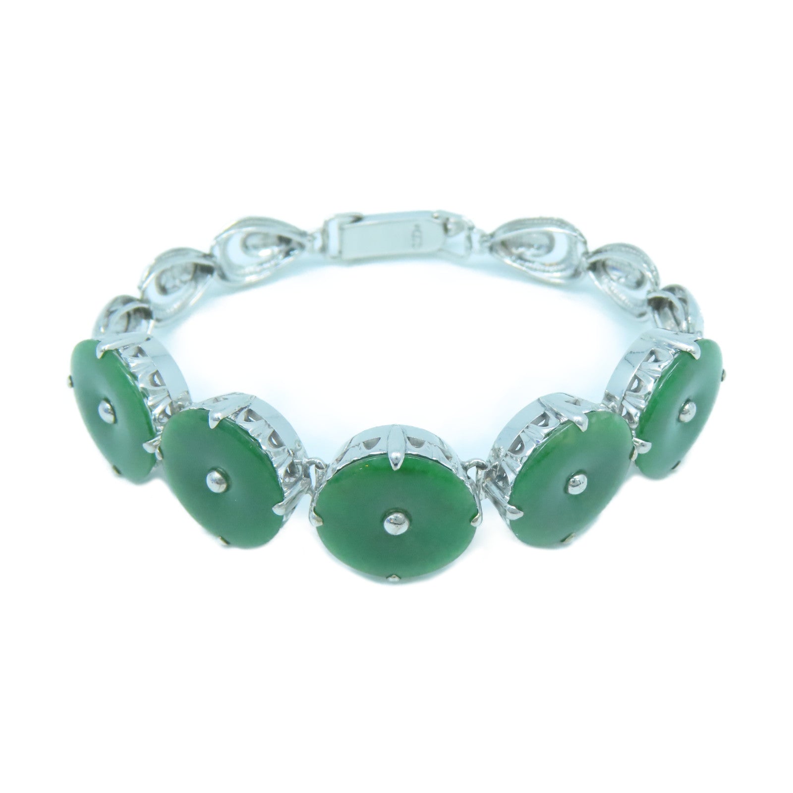 White gold jade deals bracelet