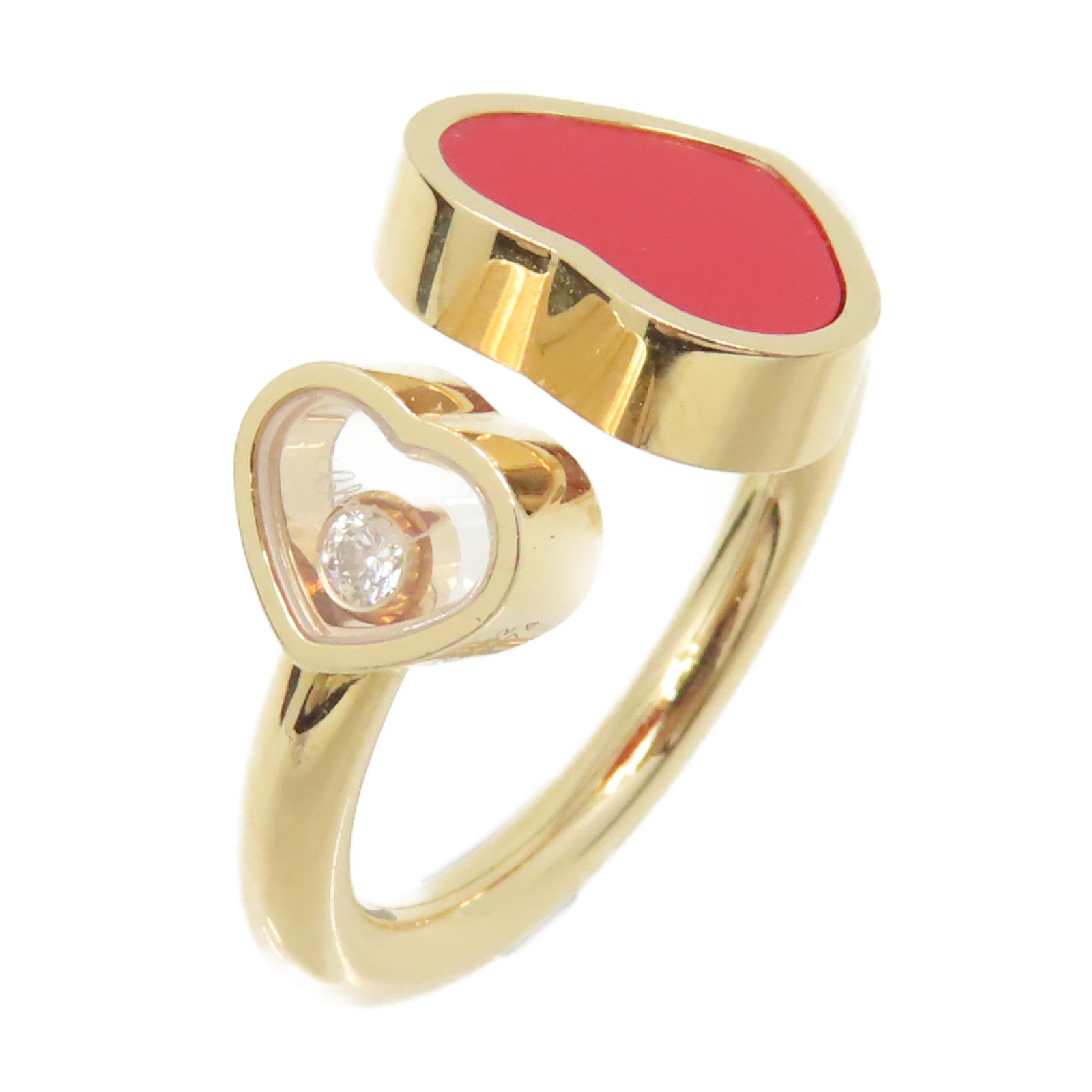 Chopard 18K Happy Heart Ring 0.04ct US 5.5