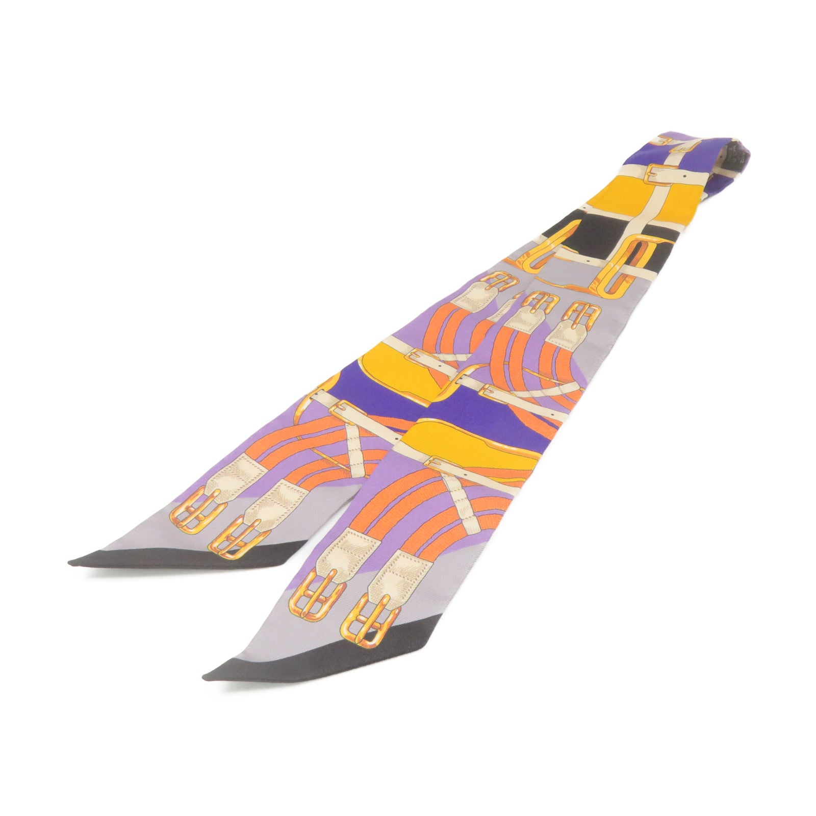 Twilly 86 silk scarf Hermès Purple in Silk - 36817888