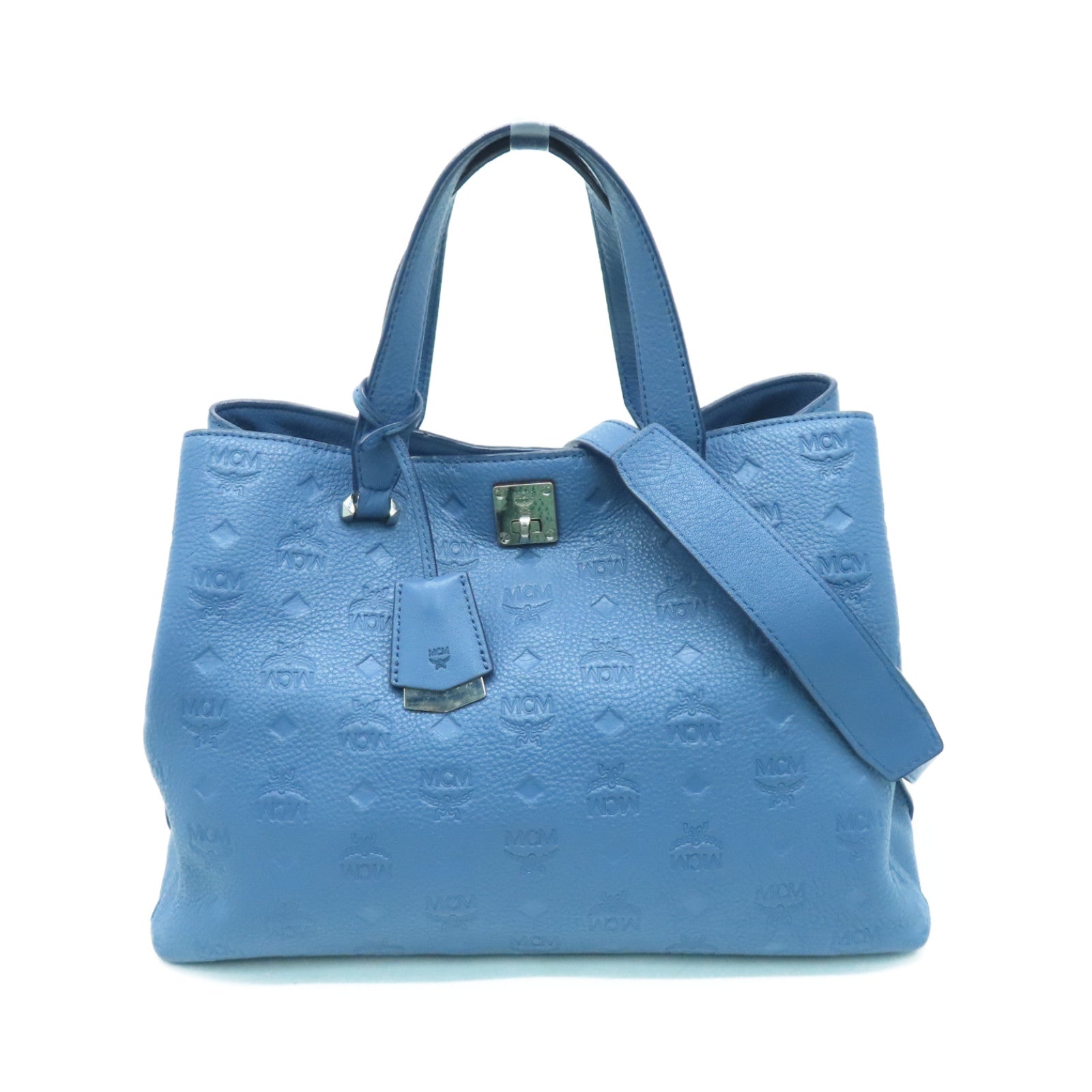 mcm blue shoulder bag