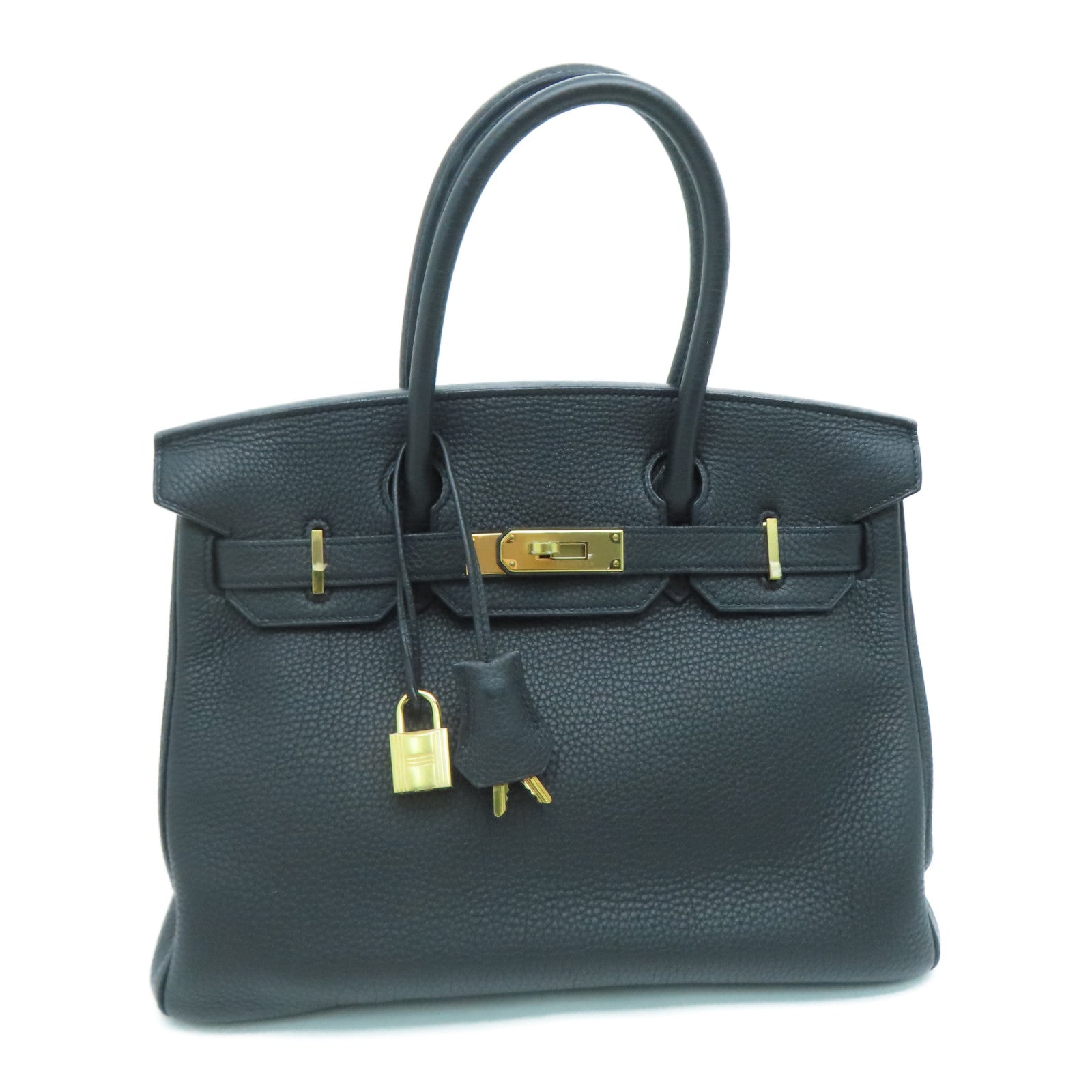 HERMES Togo皮革Birkin 30金扣手挽袋黑色