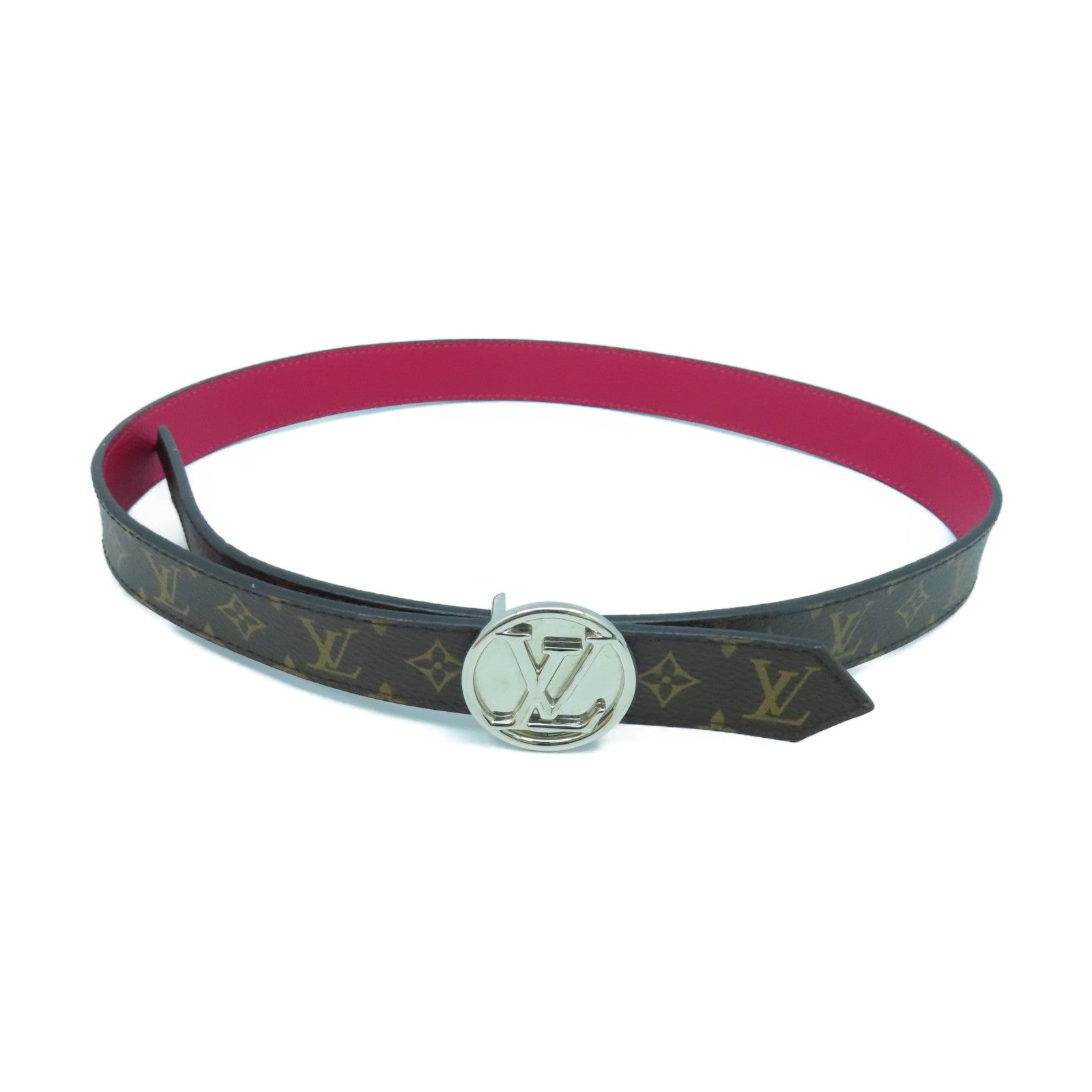 LOUIS VUITTON Monogram Belt belt brown purple