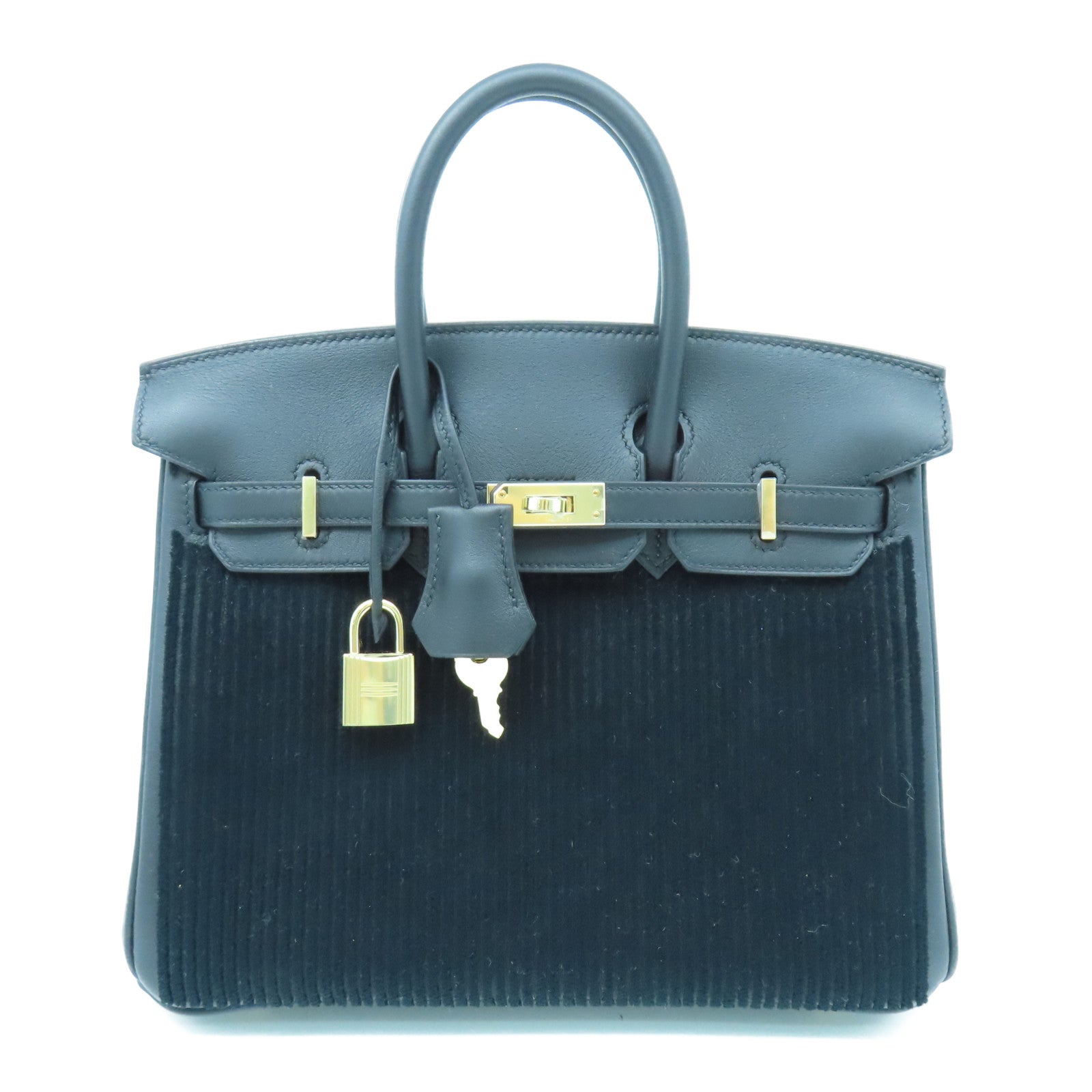 HERMES 【激減優惠】Swift皮革Birkin 25 Hand Bag金扣手挽袋黑色