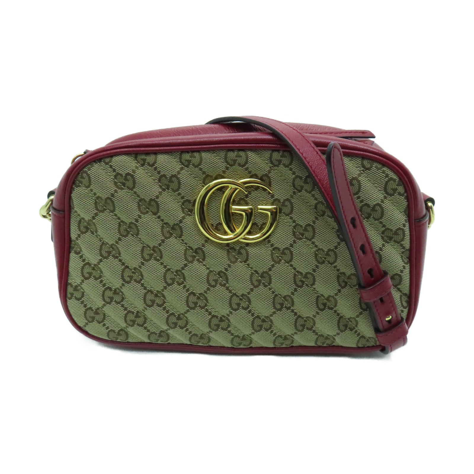 Gucci Gg Shoulder Bag Brown Canvas