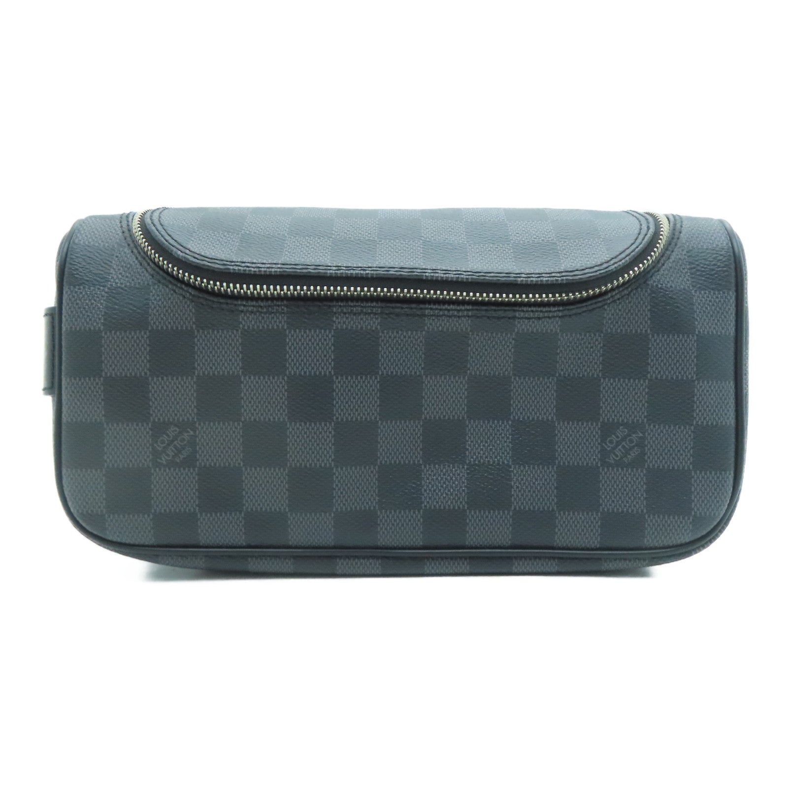 LOUIS VUITTON Toiletry Pouch Damier Graphite Pouch Bag Black