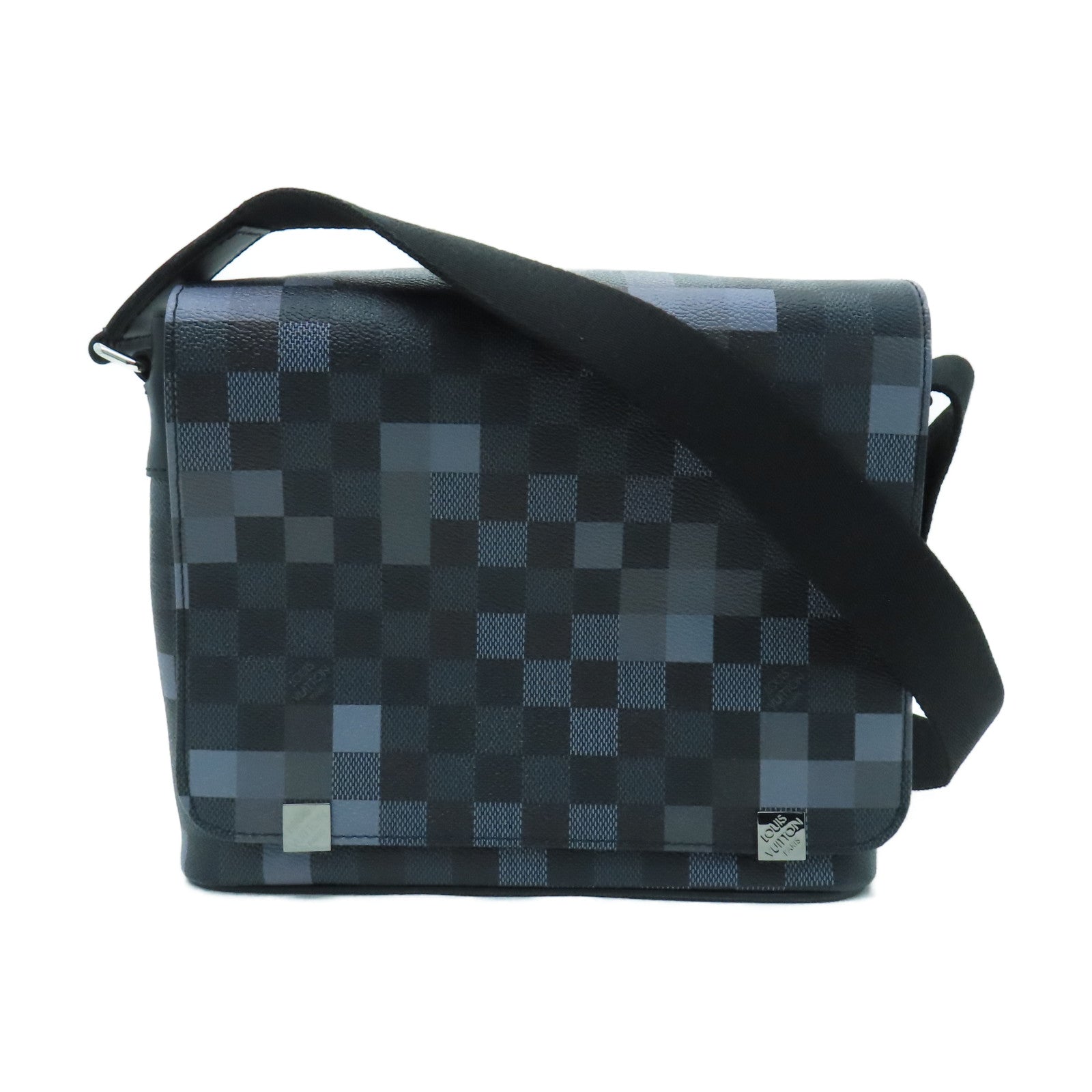 Louis Vuitton District Messenger PM Shoulder Bag Black Canvas/Leather  Damier Graphite for sale online