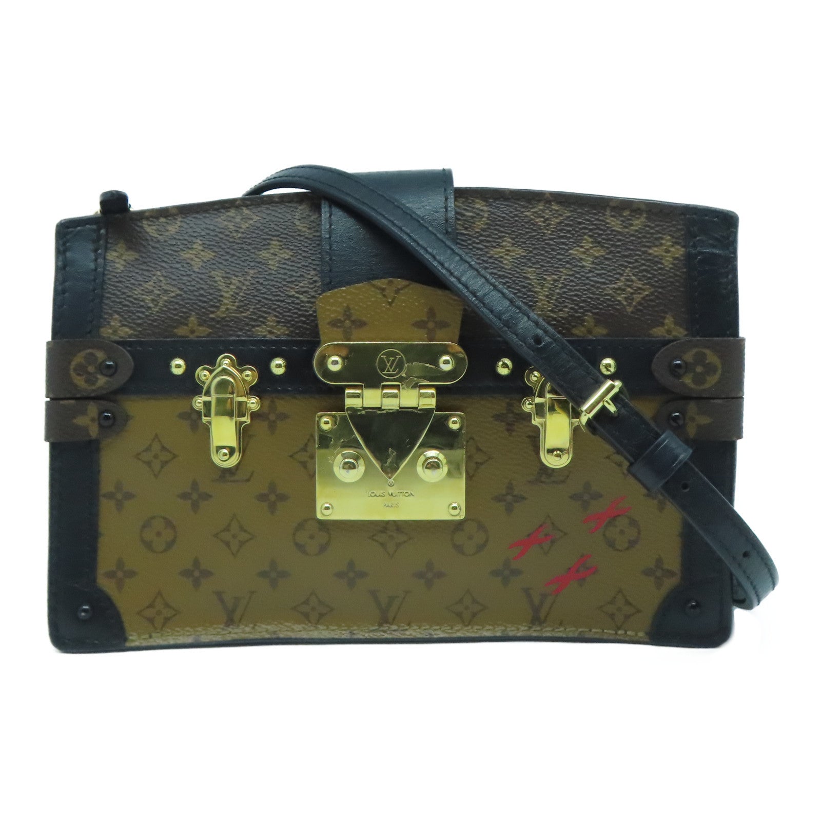 Louis vuitton reverse monogram trunk online clutch