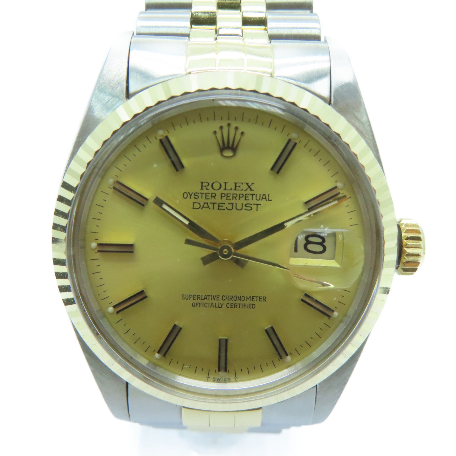 ROLEX Sharp Discount Datejust 18K Gold Stainless Steel Watch