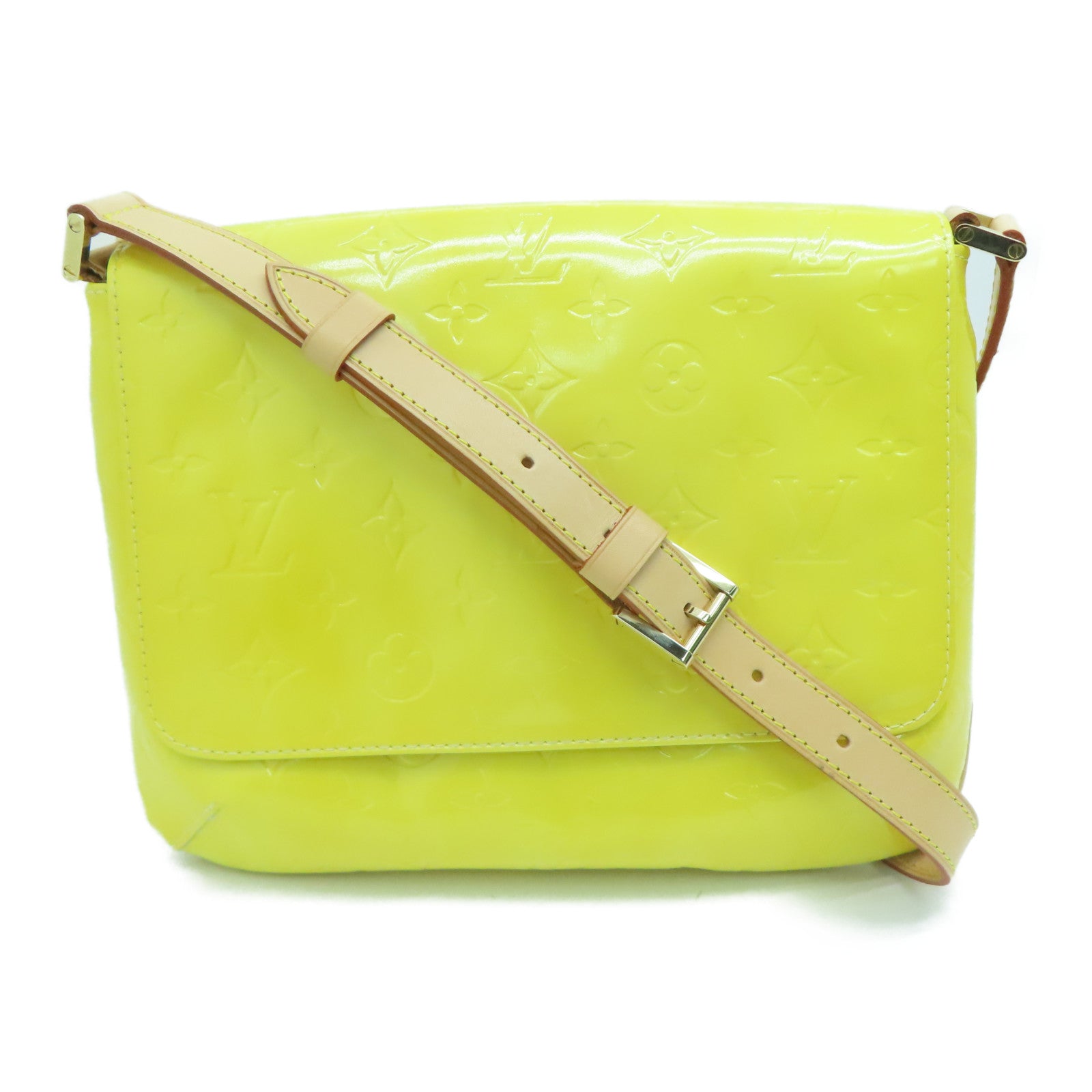 Yellow Louis Vuitton Monogram Vernis Thompson Street Shoulder Bag