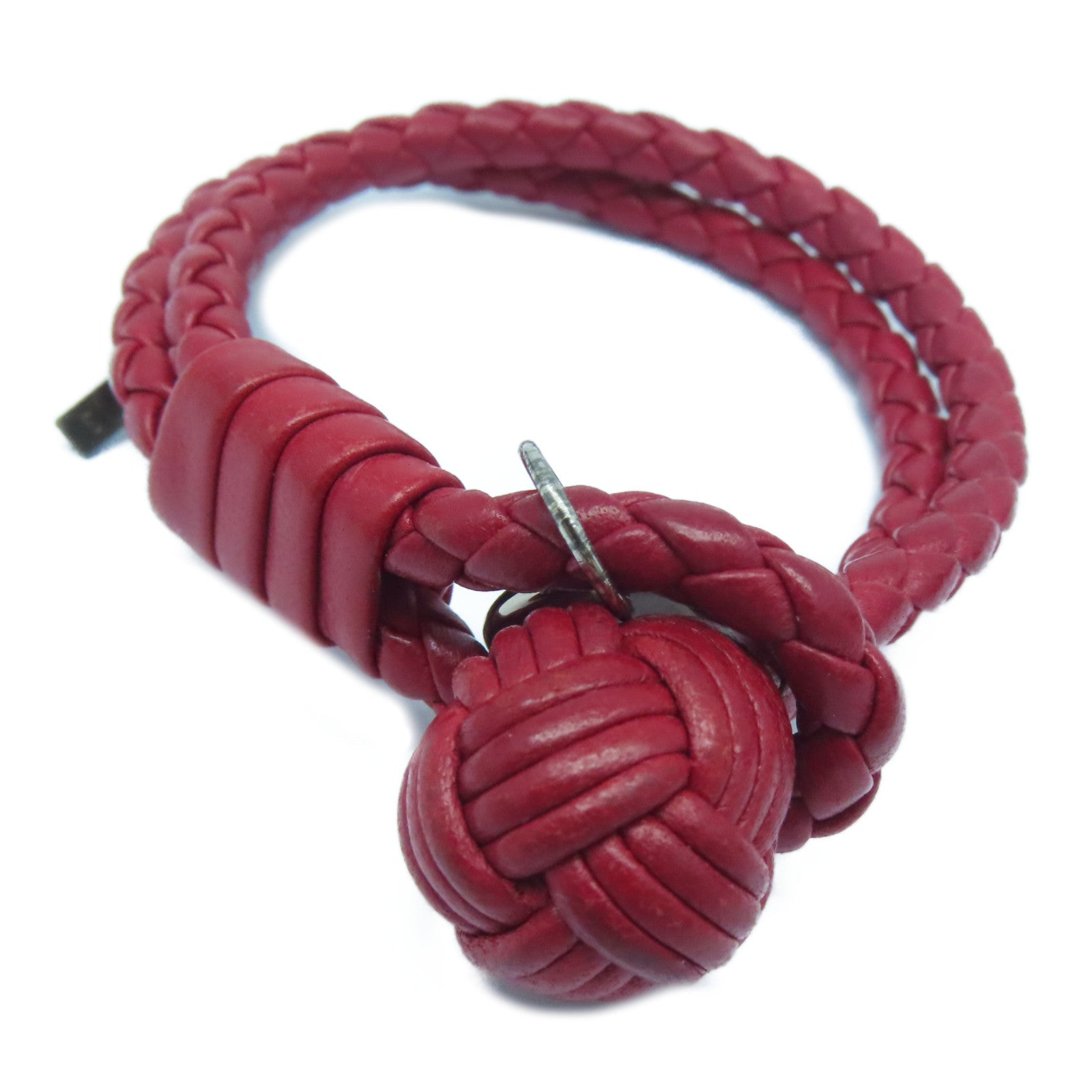 Leather bracelet Bottega Veneta Red in Leather - 26781110