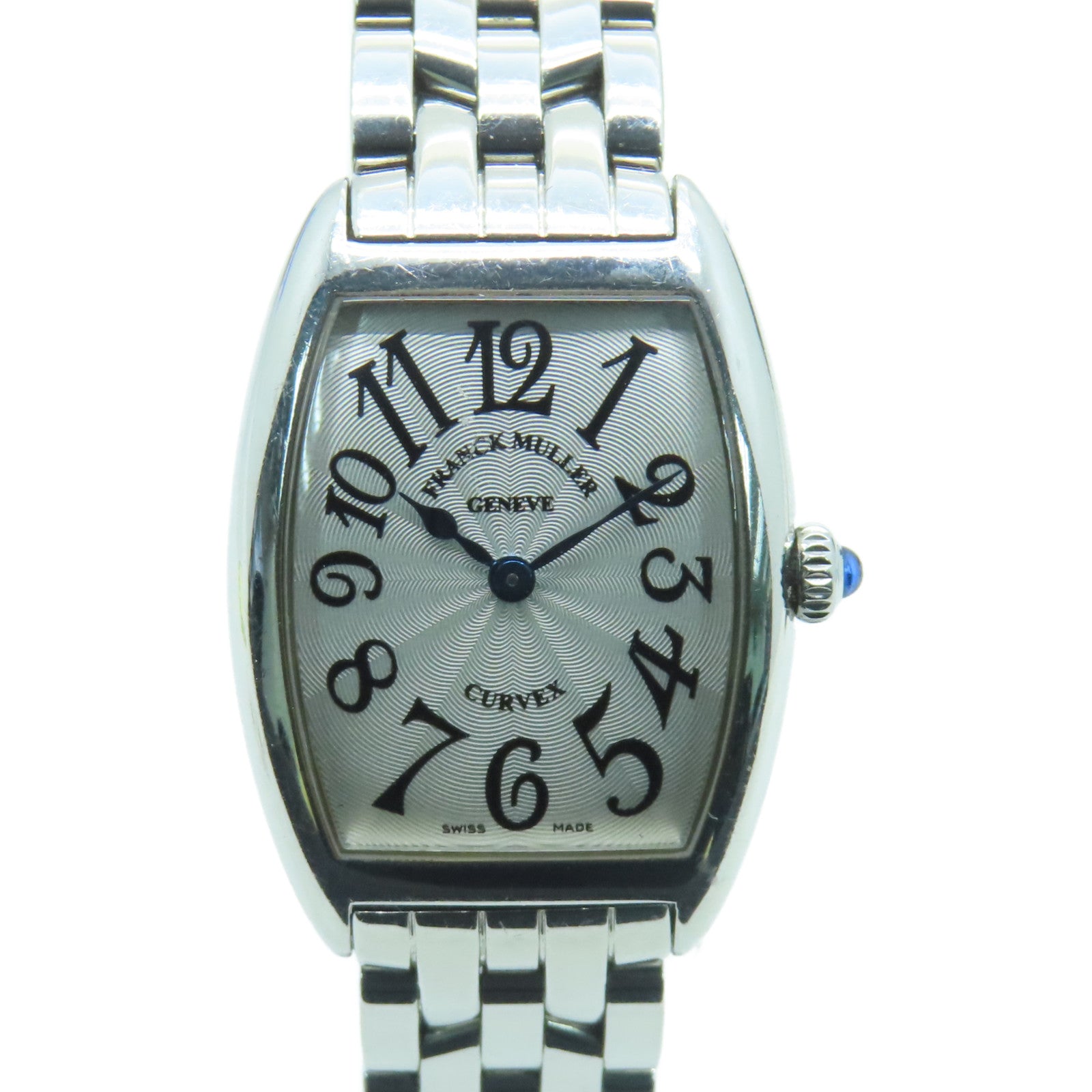 FRANCK MULLER Cintree Curvex Stainless Steel Watch Quartz Movement White