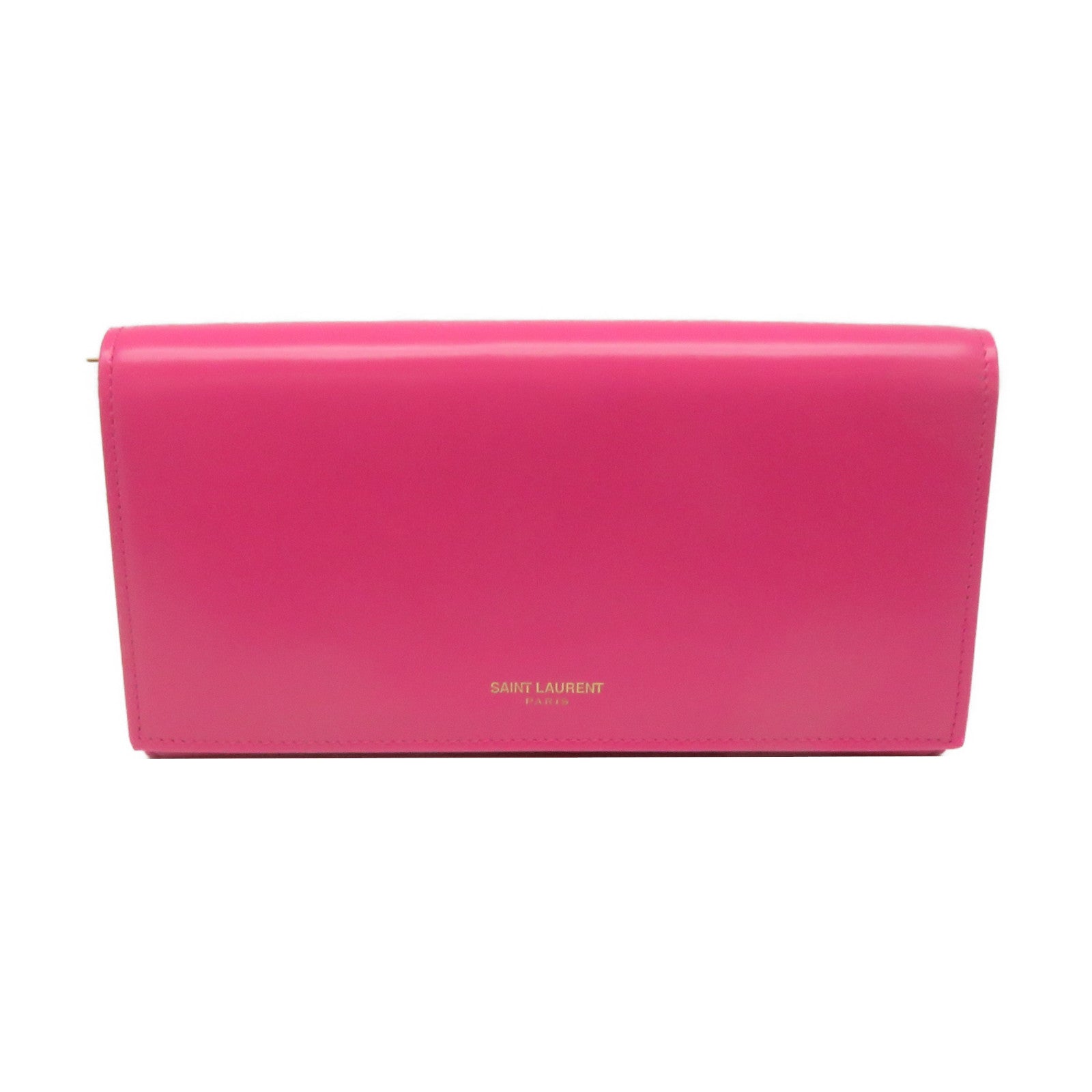 SAINT LAURENT Long Wallet in cowhide leather pink Brand Off Hong