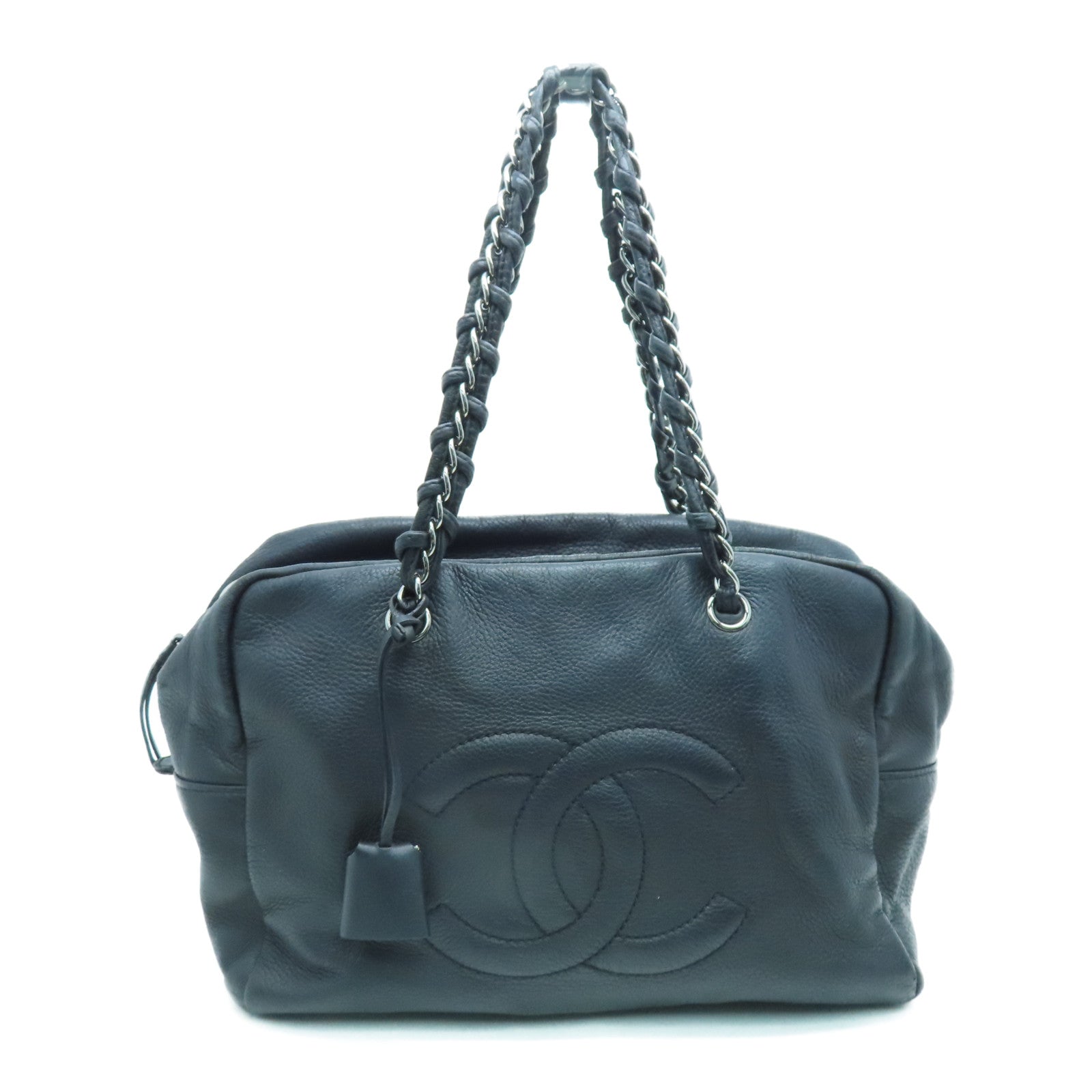 Chanel silver tote on sale bag