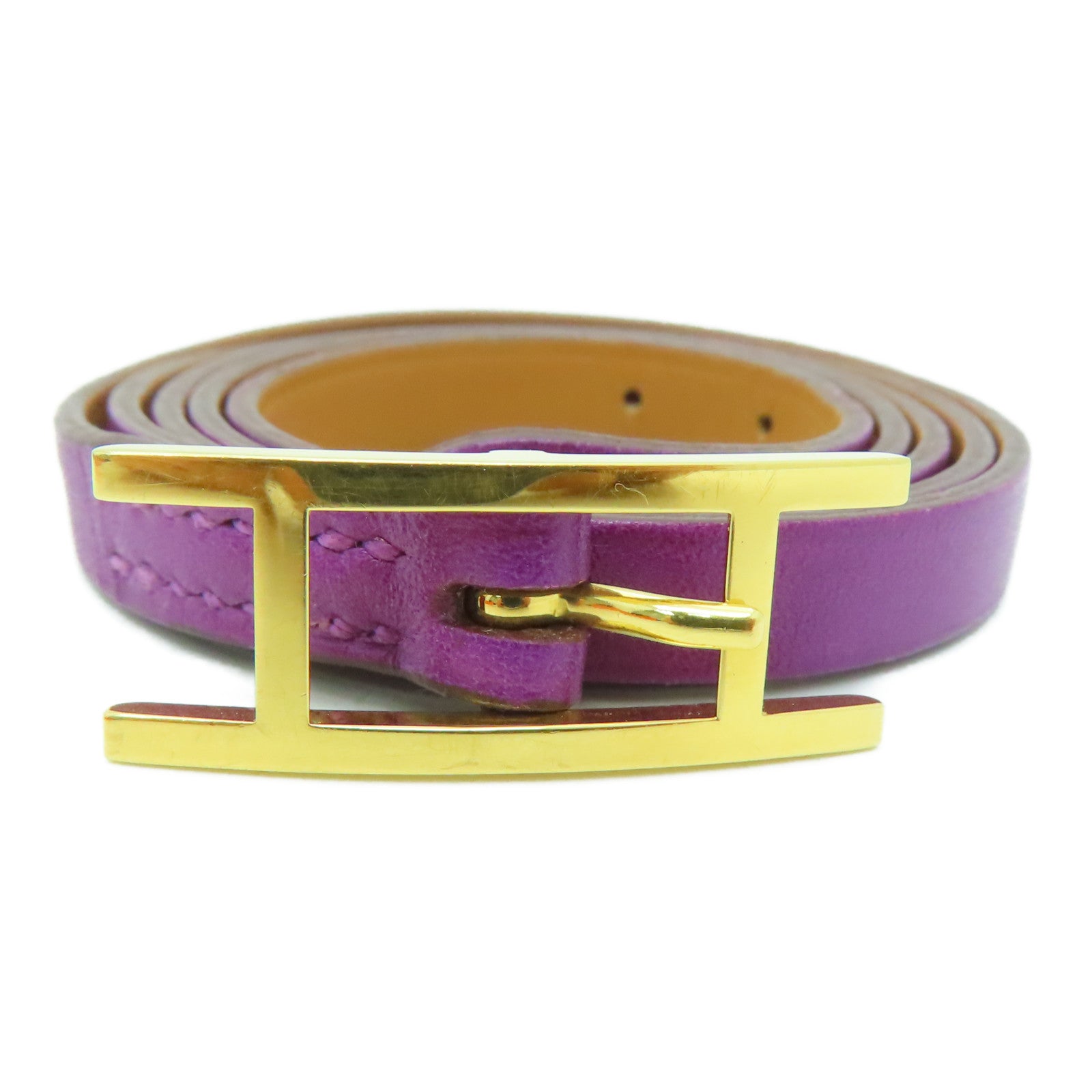 HERMES Swift Leather Kelly Dog Bracelet Gold Buckle Purple – Brand Off Hong  Kong Online Store
