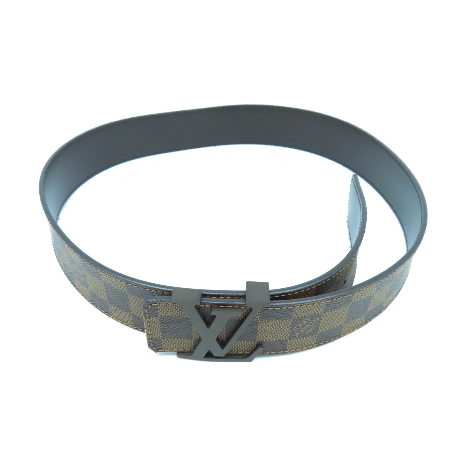 LOUIS VUITTON Damier Graphite Belt 85cm Silver Buckle Belt Black – Brand  Off Hong Kong Online Store