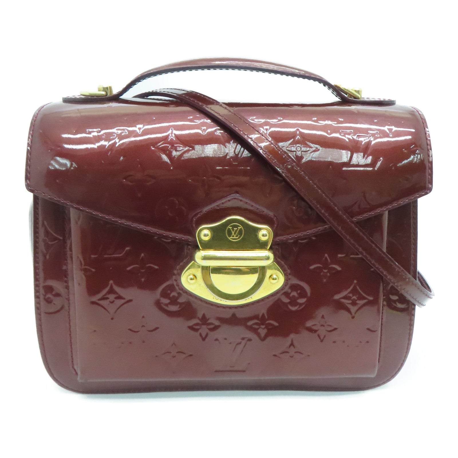 Mirada patent leather handbag Louis Vuitton Burgundy in Patent