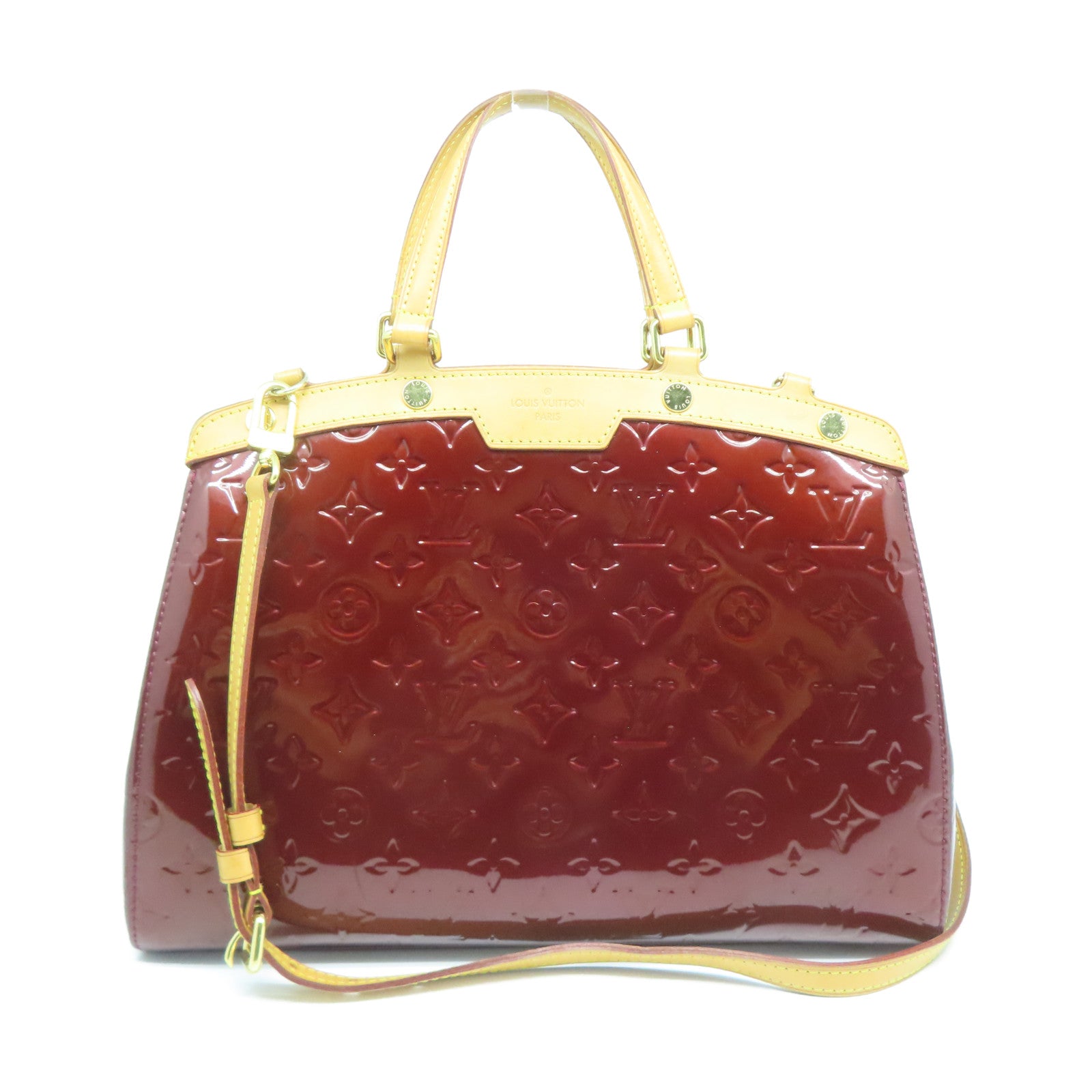 LOUIS VUITTON RED PATENT MONOGRAM VERNIS BREA MM