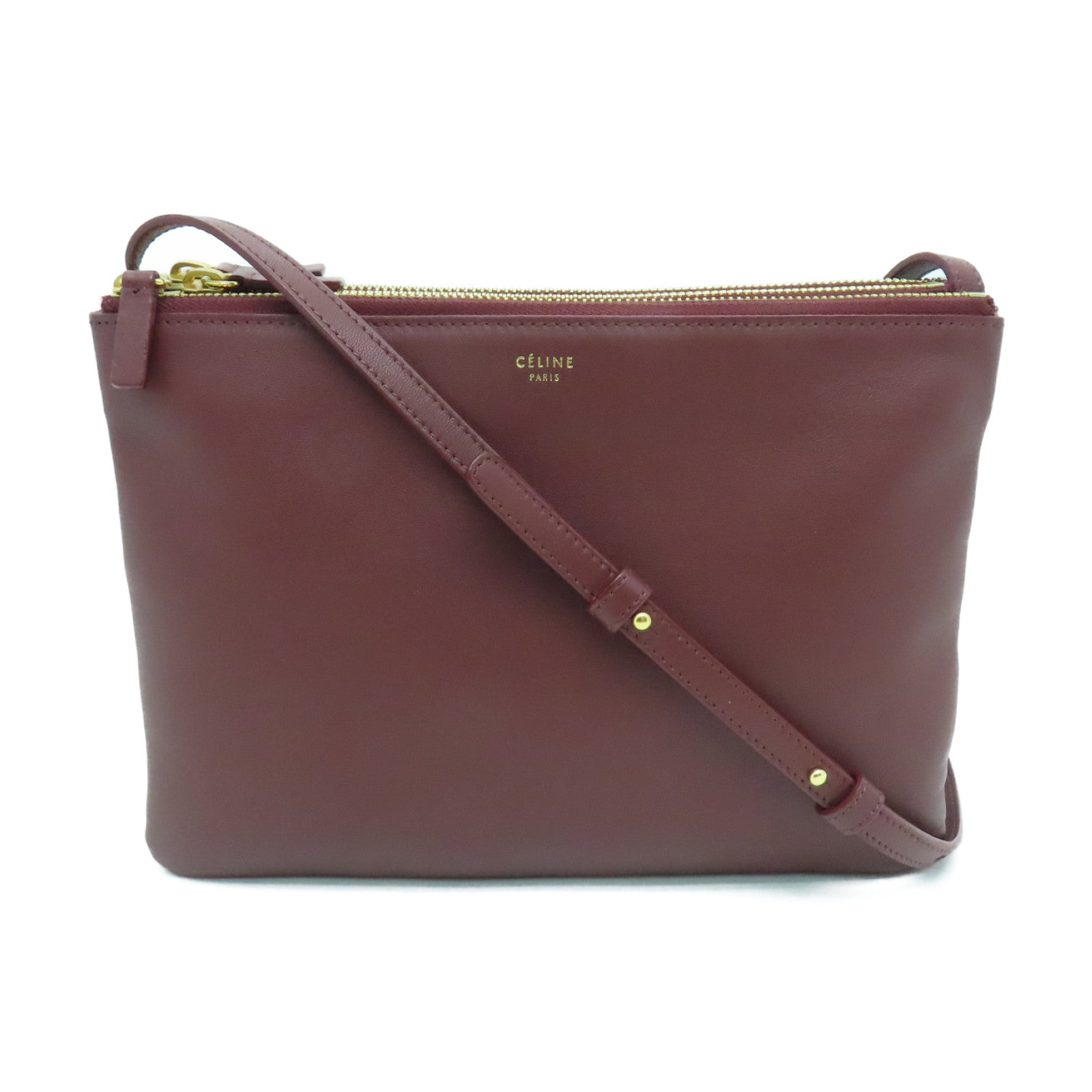 Celine on sale trio burgundy