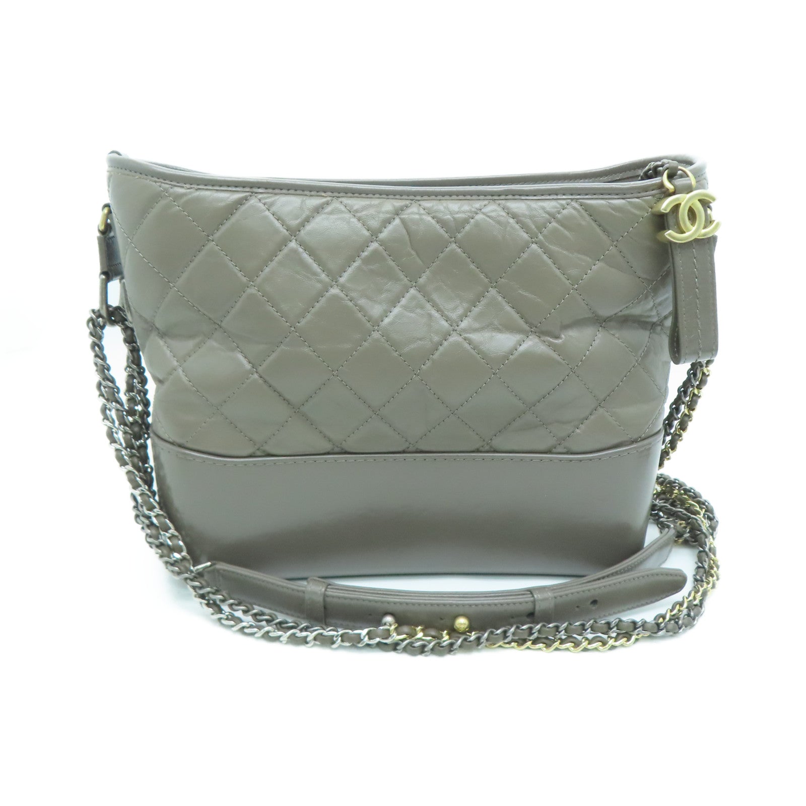 Chanel Gabrielle Large Aged Calf Silver