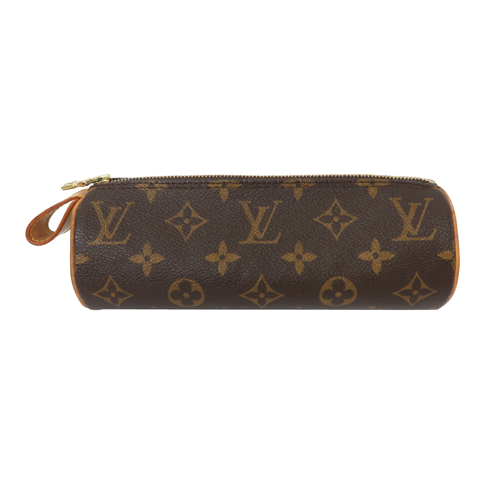 LOUIS VUITTON Monogram Pencil Case金扣筆袋啡色