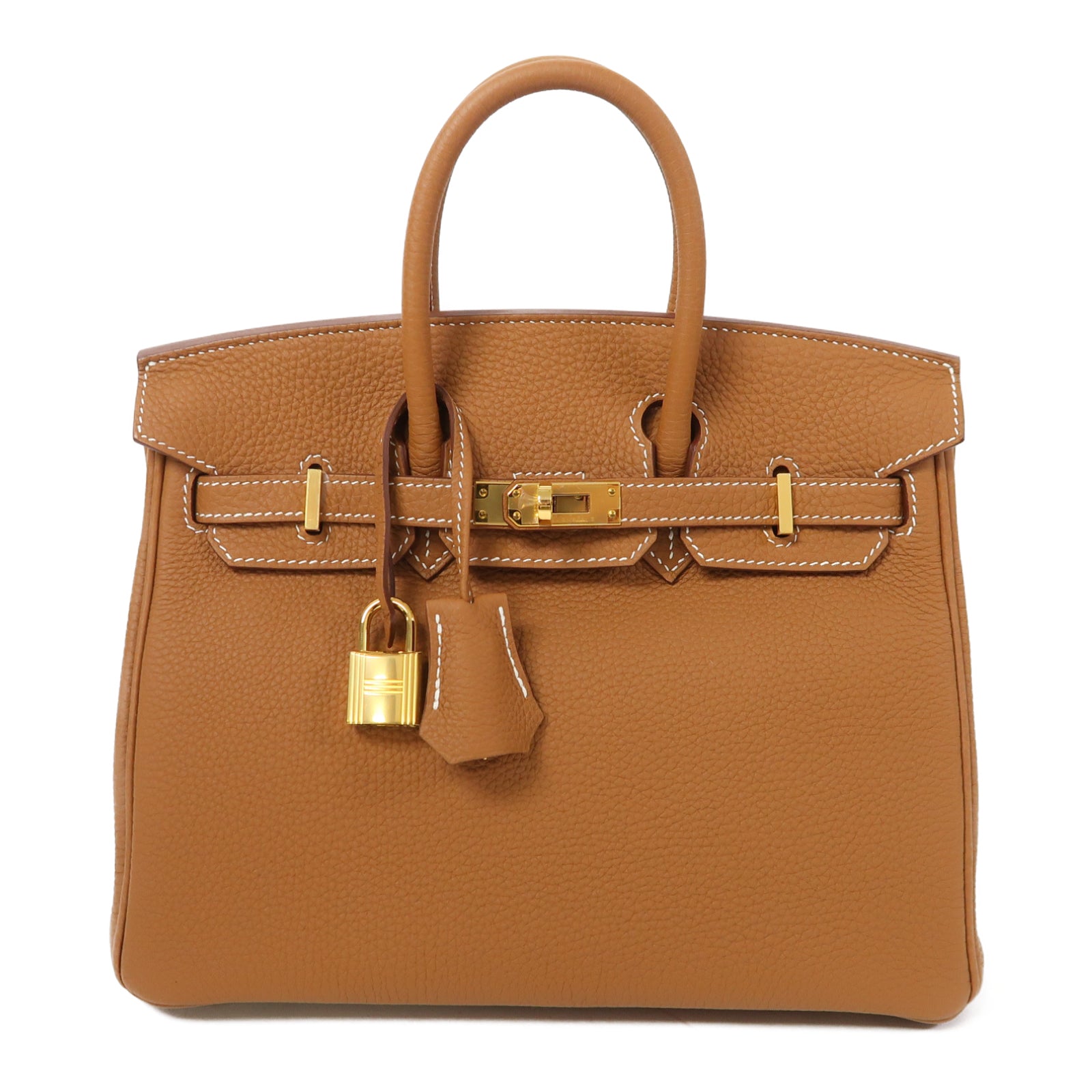 HERMES Togo皮革Birkin 25金扣手挽袋經典駝色