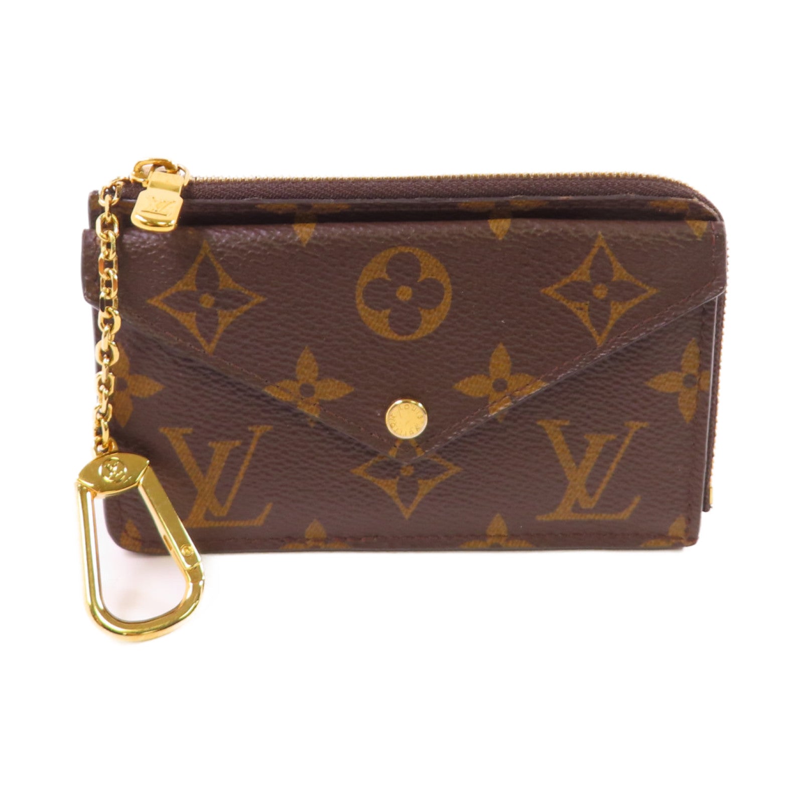 LOUIS VUITTON Monogram Recto Verso Card Case金扣卡片套啡色/黑色