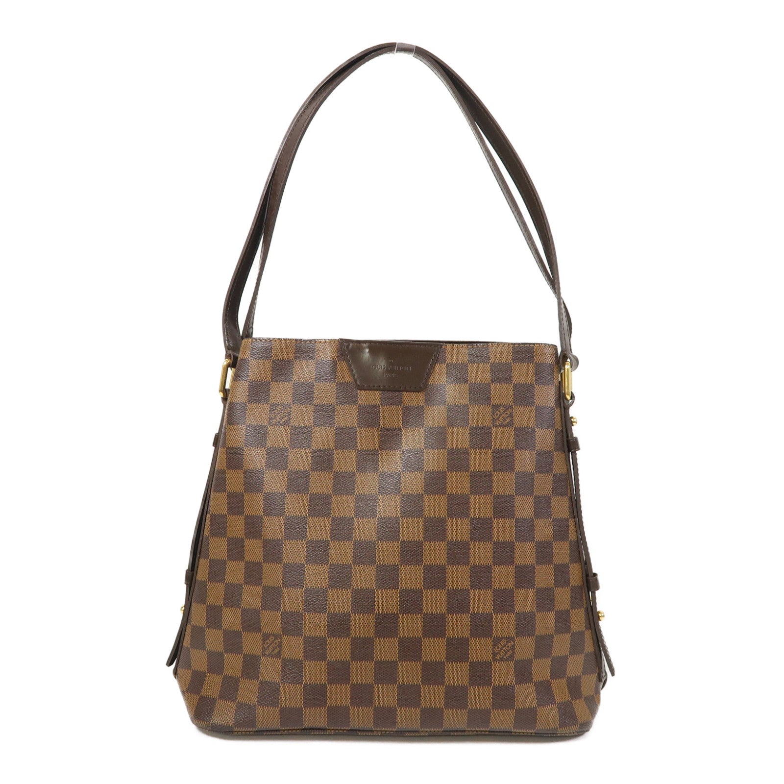 LOUIS VUITTON Damier Ebene Cabas Rivington金扣肩背袋啡色