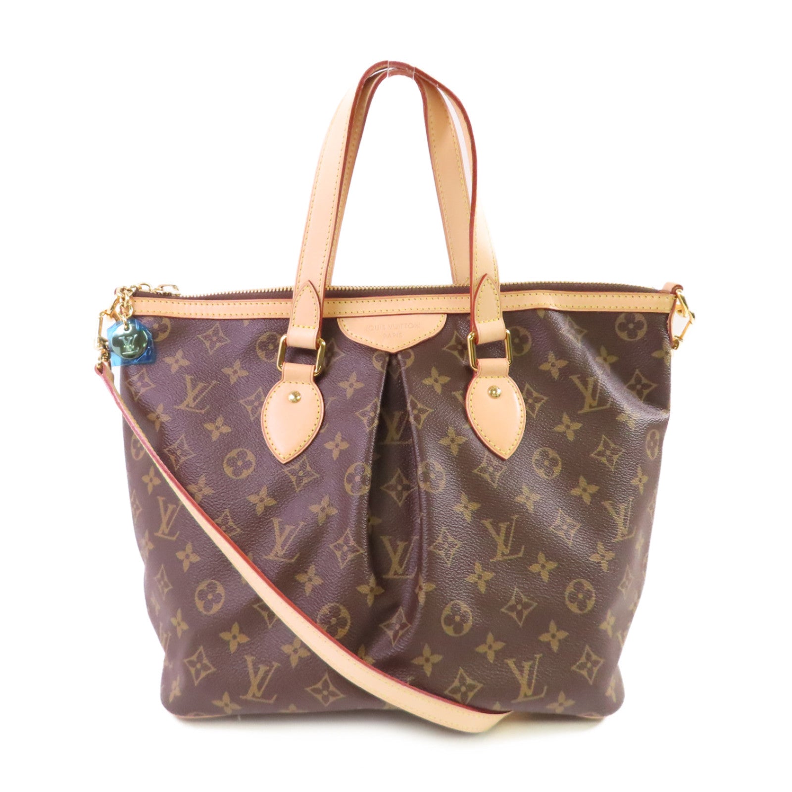 LOUIS VUITTON Monogram Palermo PM 2Way Shoulder Bag金扣手挽肩背兩用袋啡色