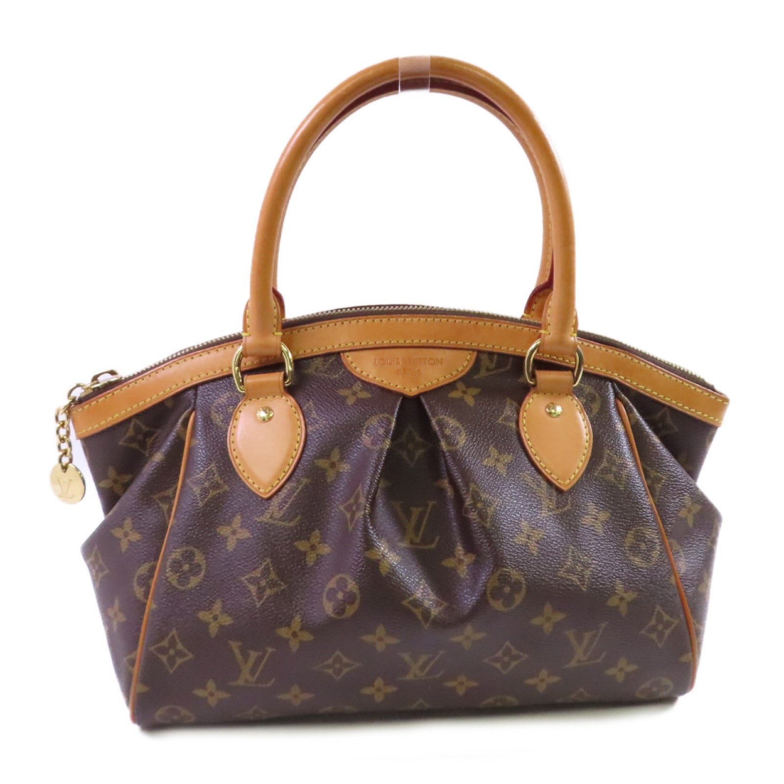 LOUIS VUITTON Monogram Tivoli PM Hand Bag金扣手挽袋啡色