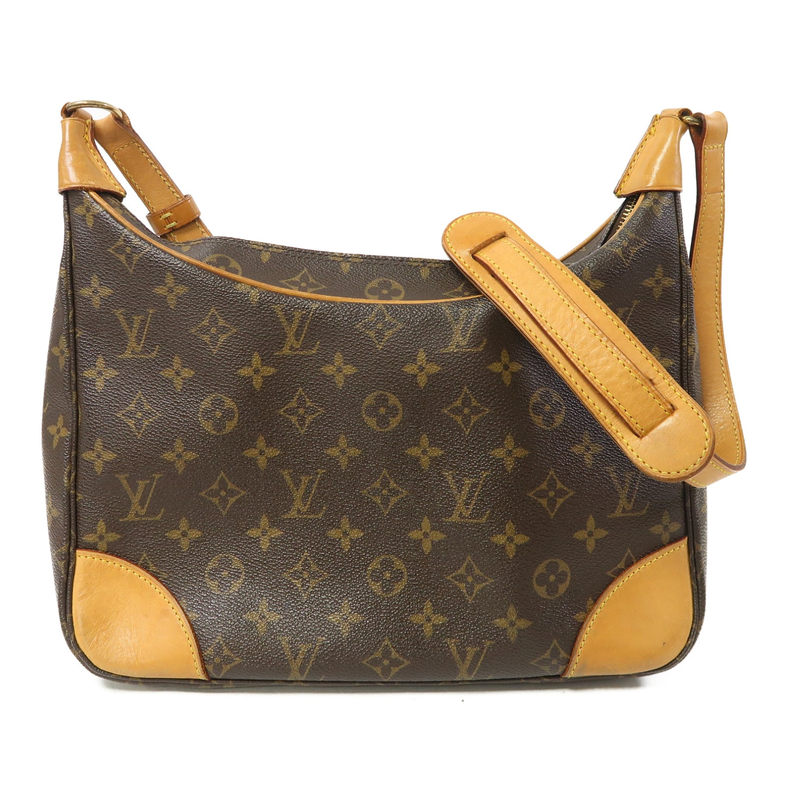 LOUIS VUITTON Monogram Boulogne金扣肩背袋啡色