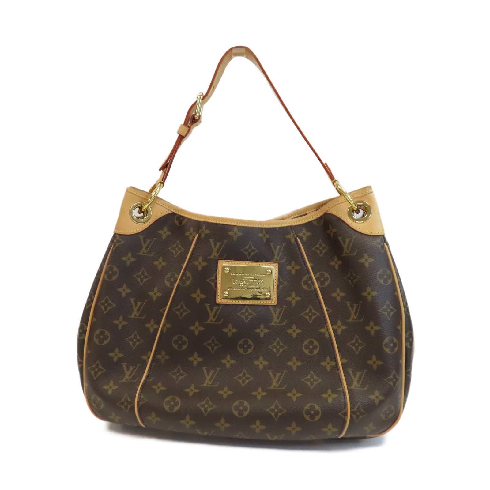 LOUIS VUITTON Monogram Galliera PM金扣肩背袋啡色