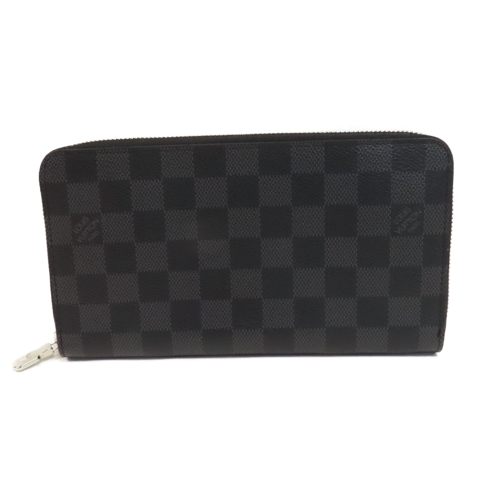 LOUIS VUITTON Damier Graphite Zippy Organizer銀扣長錢包黑色