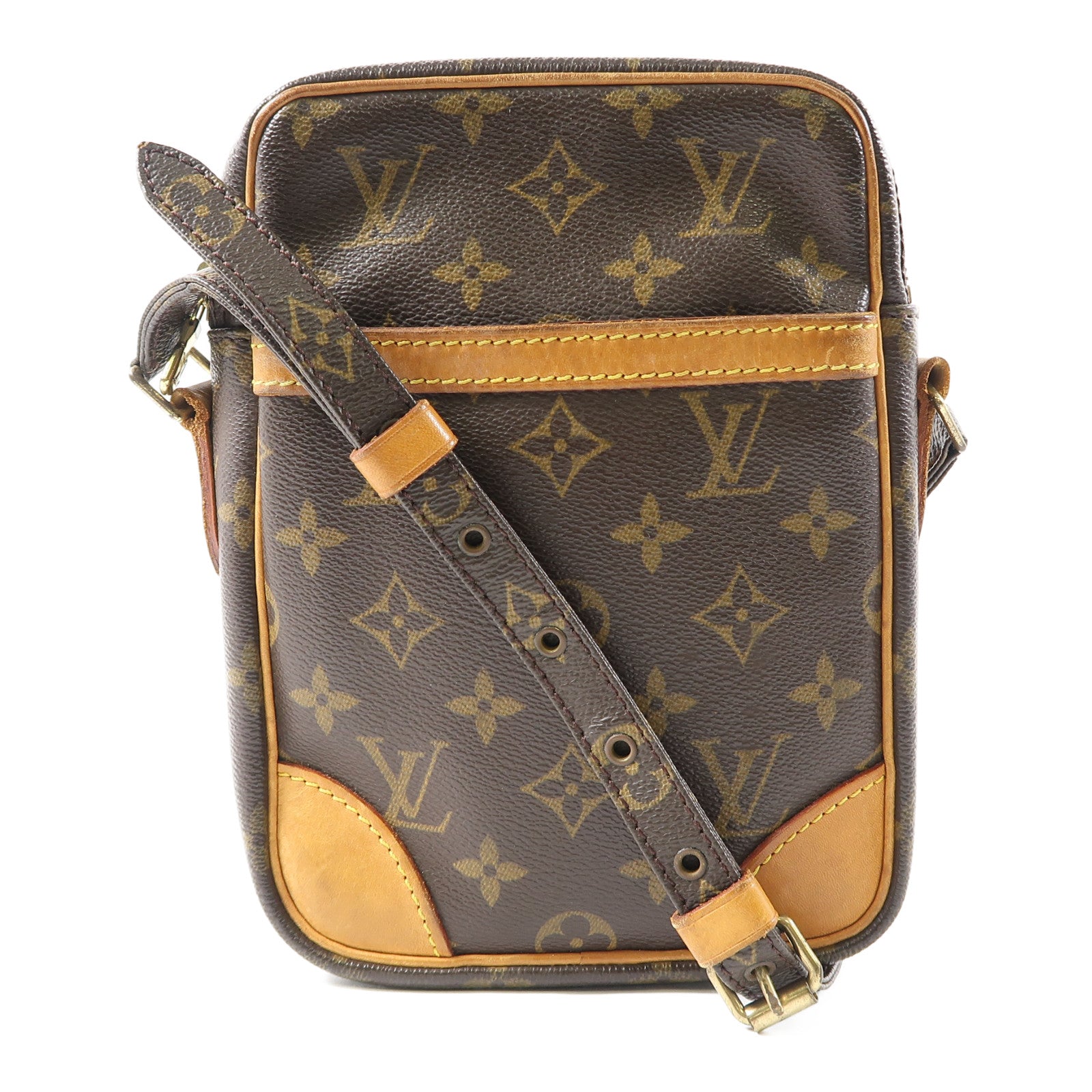 LOUIS VUITTON Monogram Danube金扣肩背袋啡色