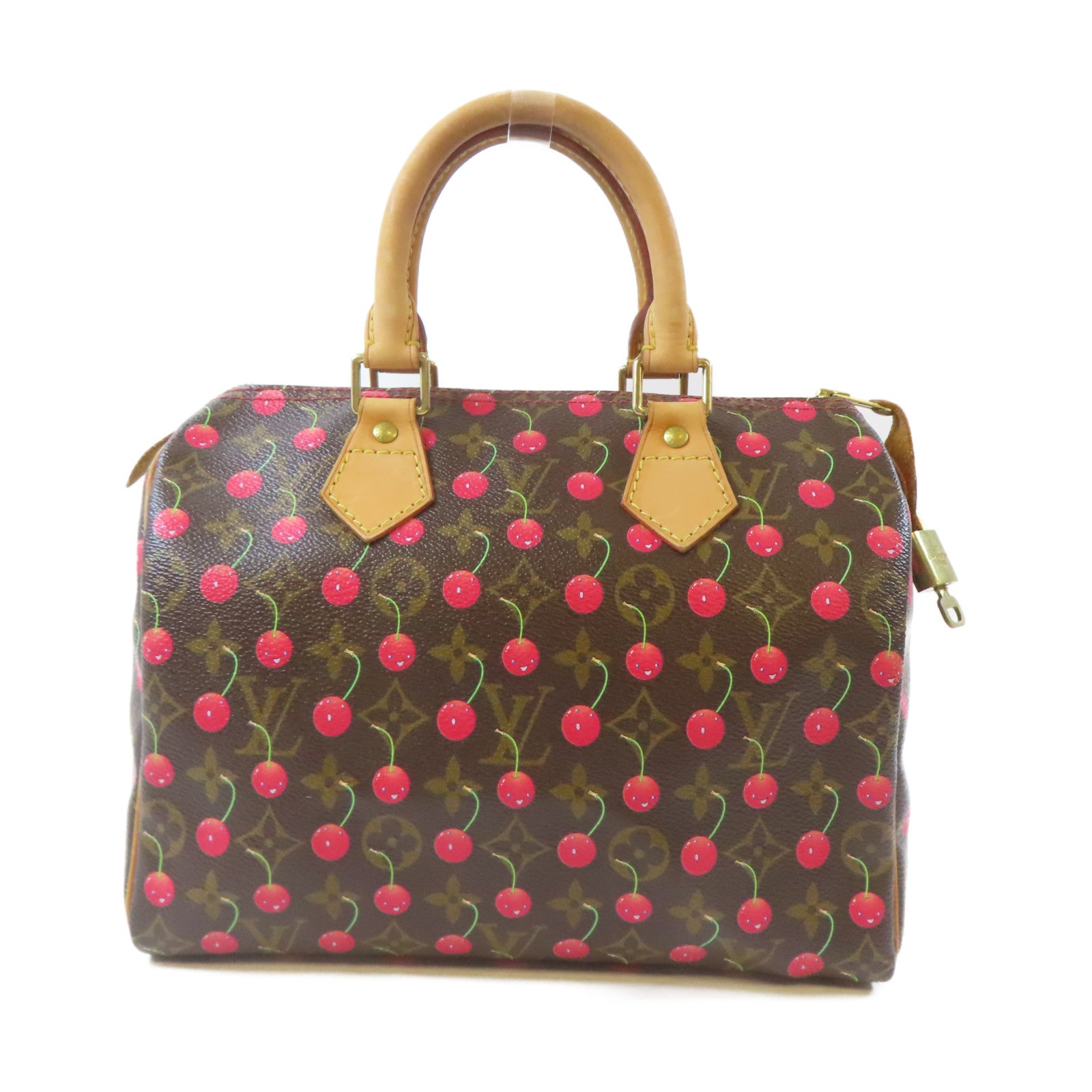 LOUIS VUITTON Monogram Cherry Speedy 25金扣手挽袋啡色