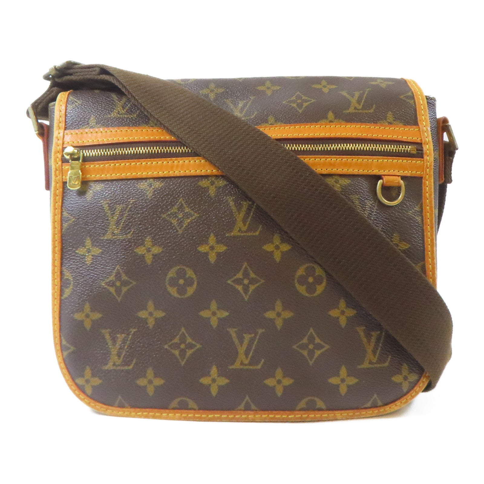 LOUIS VUITTON Monogram Bosphore金扣肩背袋啡色