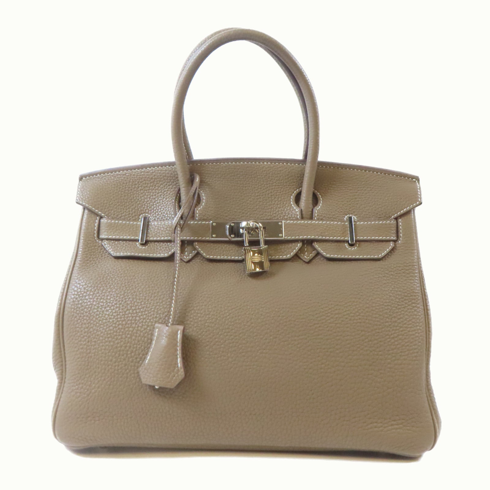 HERMES Togo皮革Birkin 30銀扣手挽袋啡色