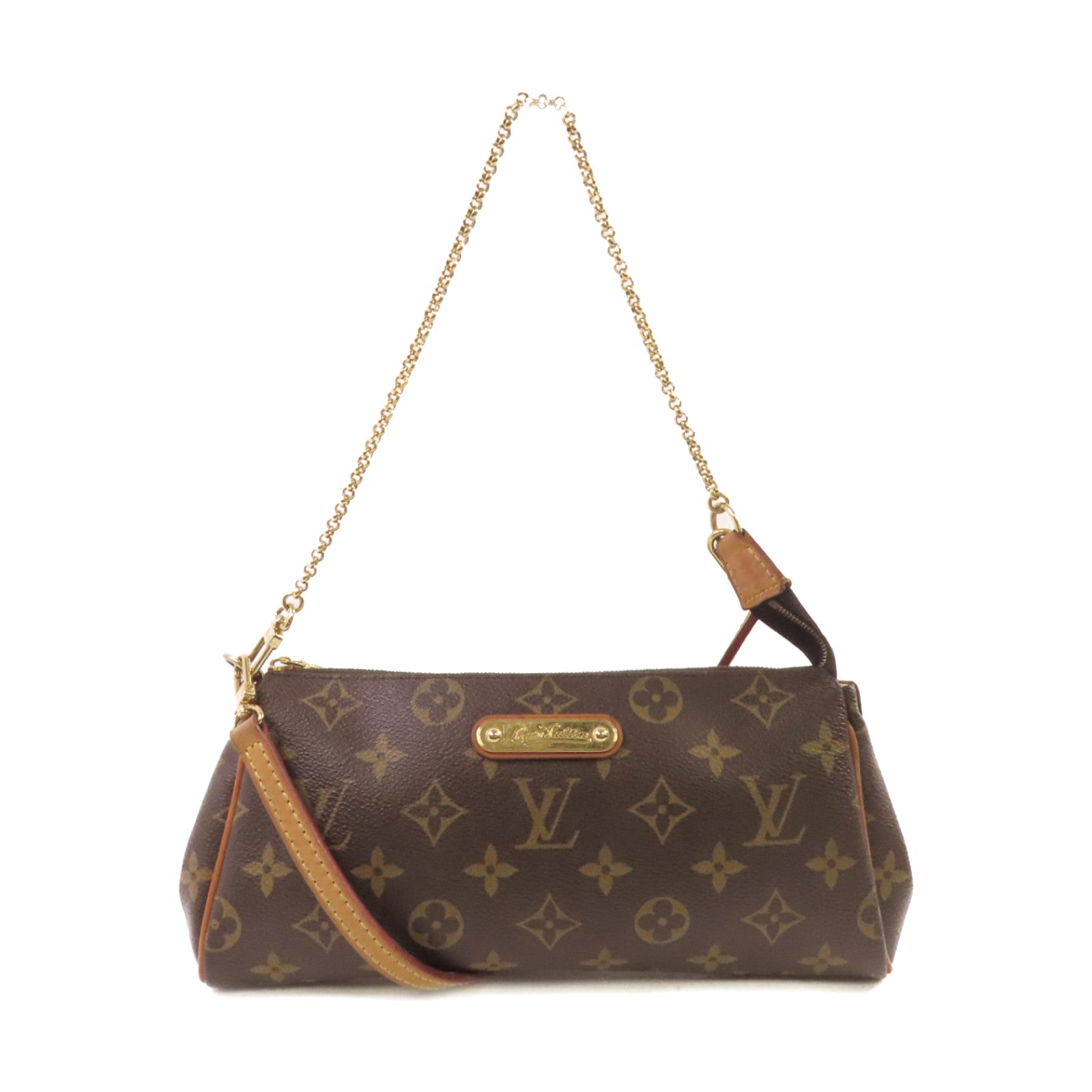 LOUIS VUITTON Monogram Eva 2way Shoulder Bag金扣手挽肩背兩用袋啡色