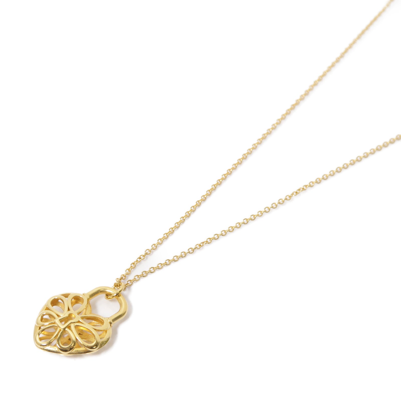 TIFFANY＆CO 18K黃金HeartLock Necklace項鍊– Brand Off Hong Kong 