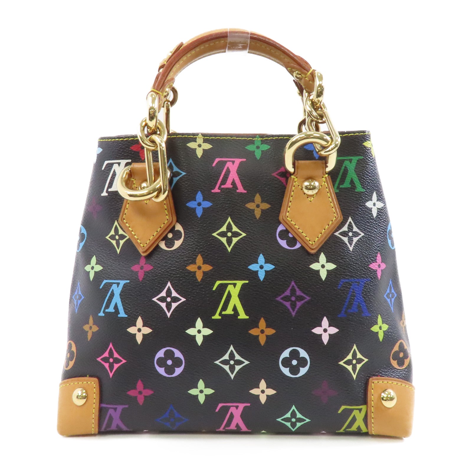 LOUIS VUITTON Monogram Multicolore Andra金扣手挽袋黑色/彩色