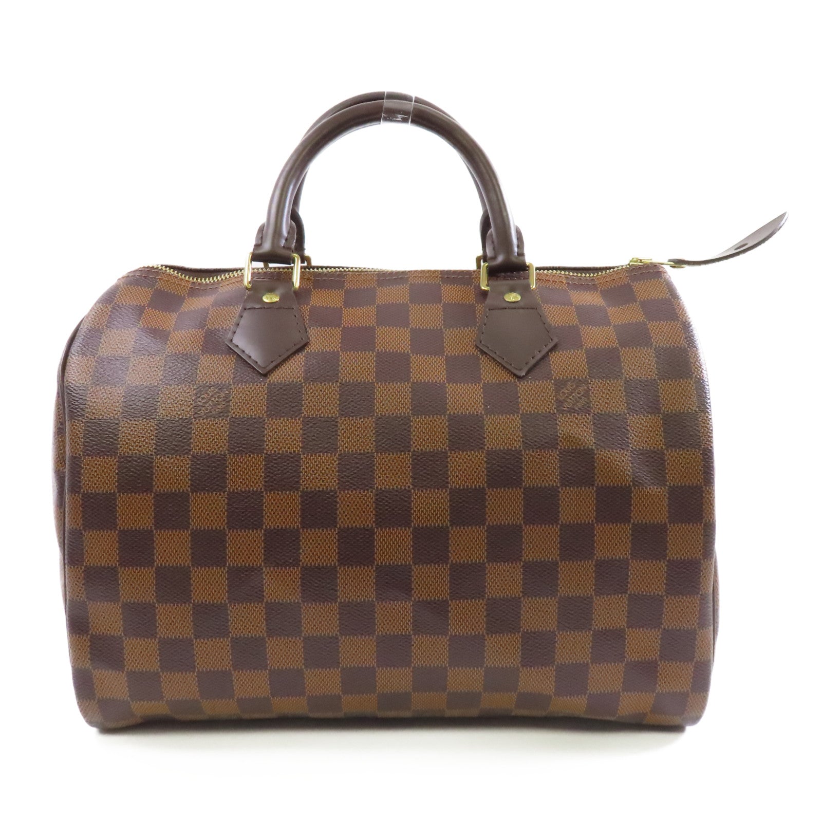 LOUIS VUITTON Damier Speedy 30金扣手挽袋啡色